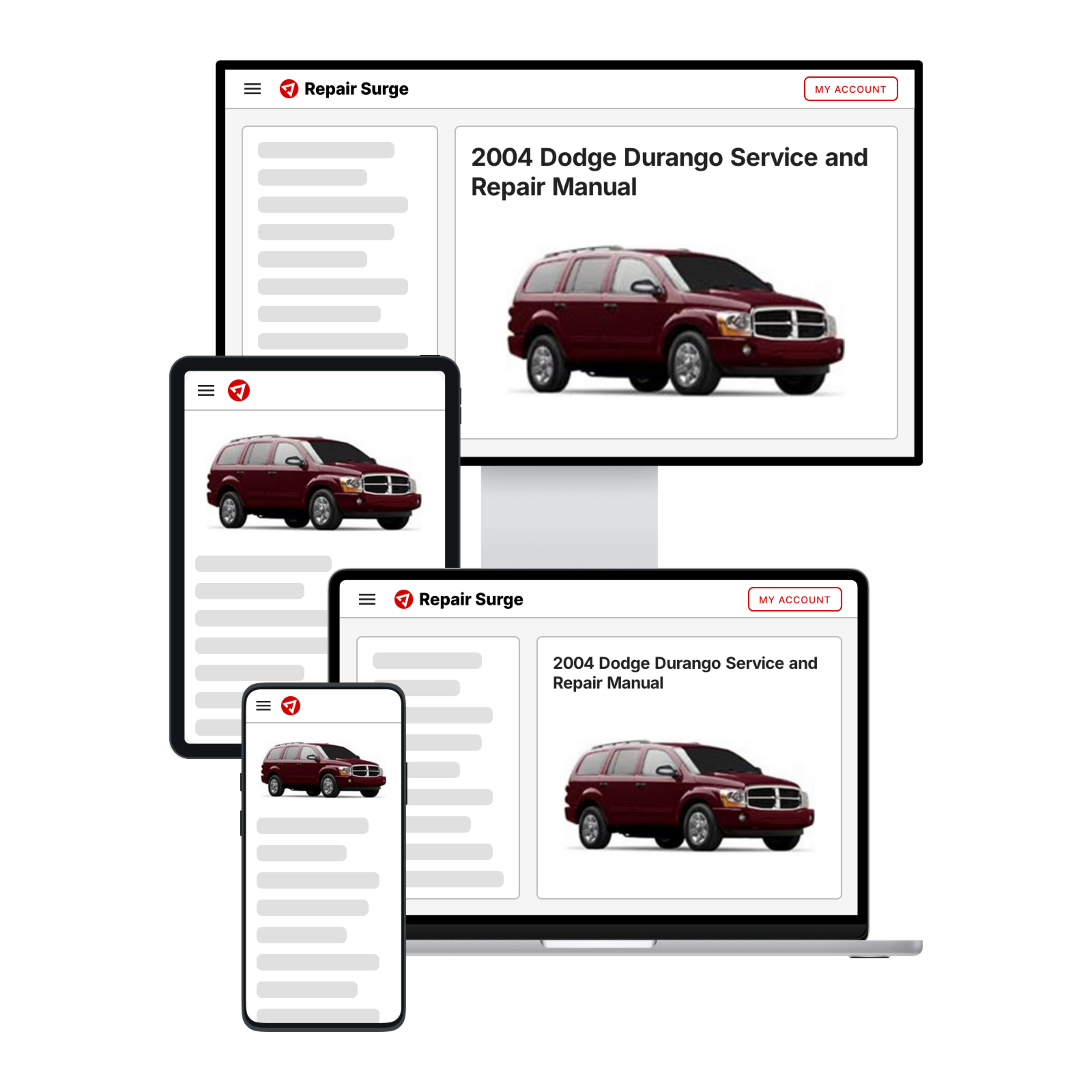 2004 Dodge Durango service and repair manual hero image