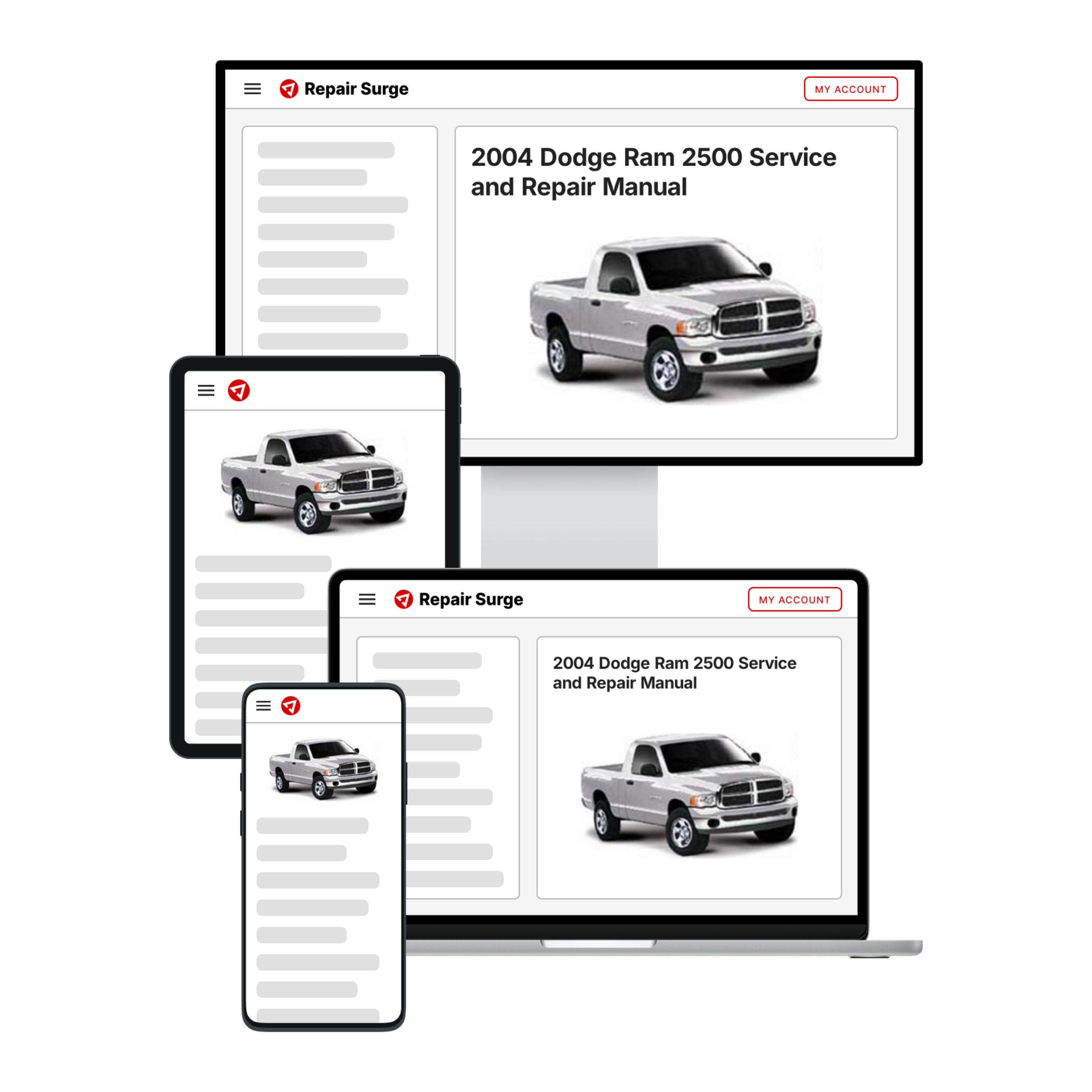 2004 Dodge Ram 2500 service and repair manual hero image