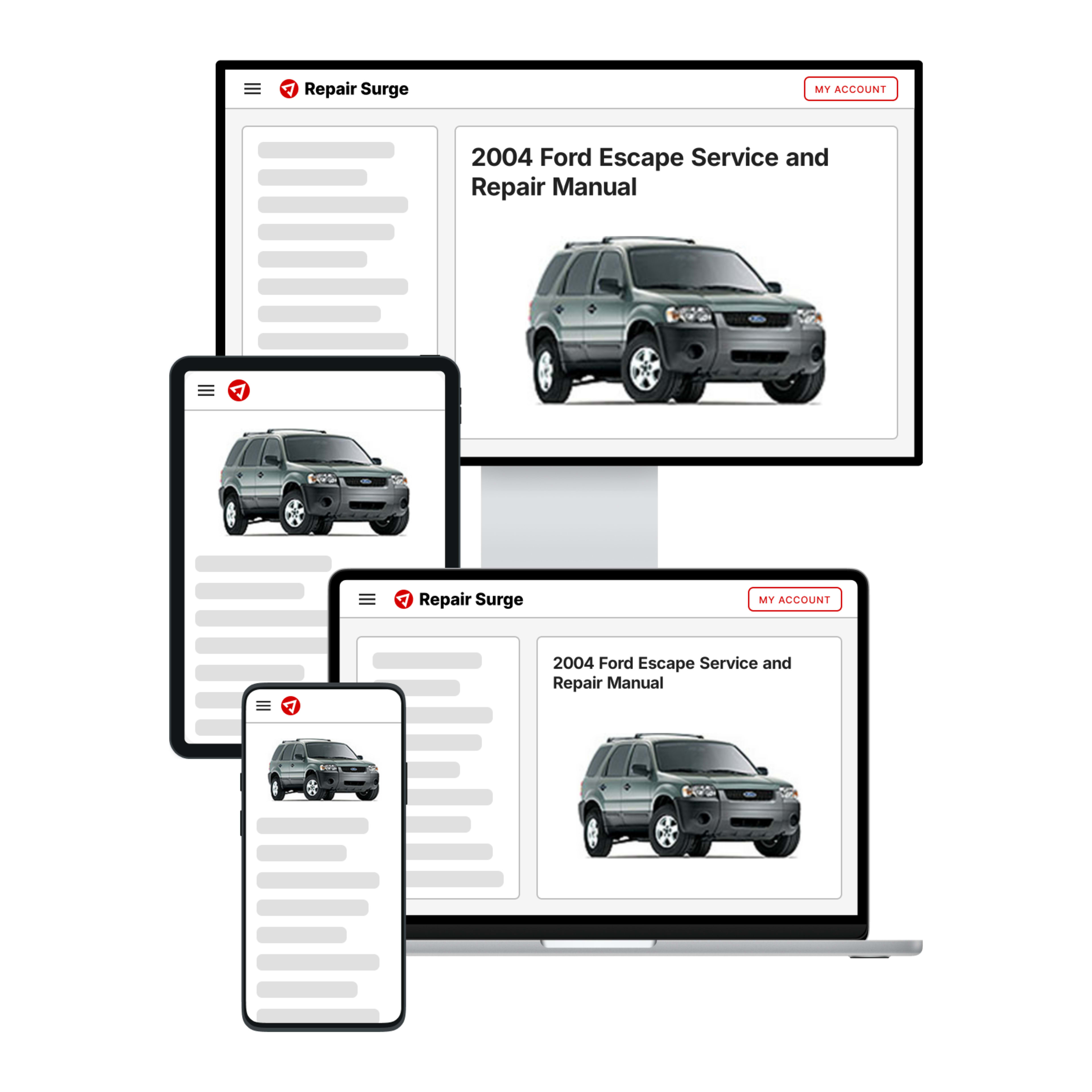 2004 Ford Escape service and repair manual hero image