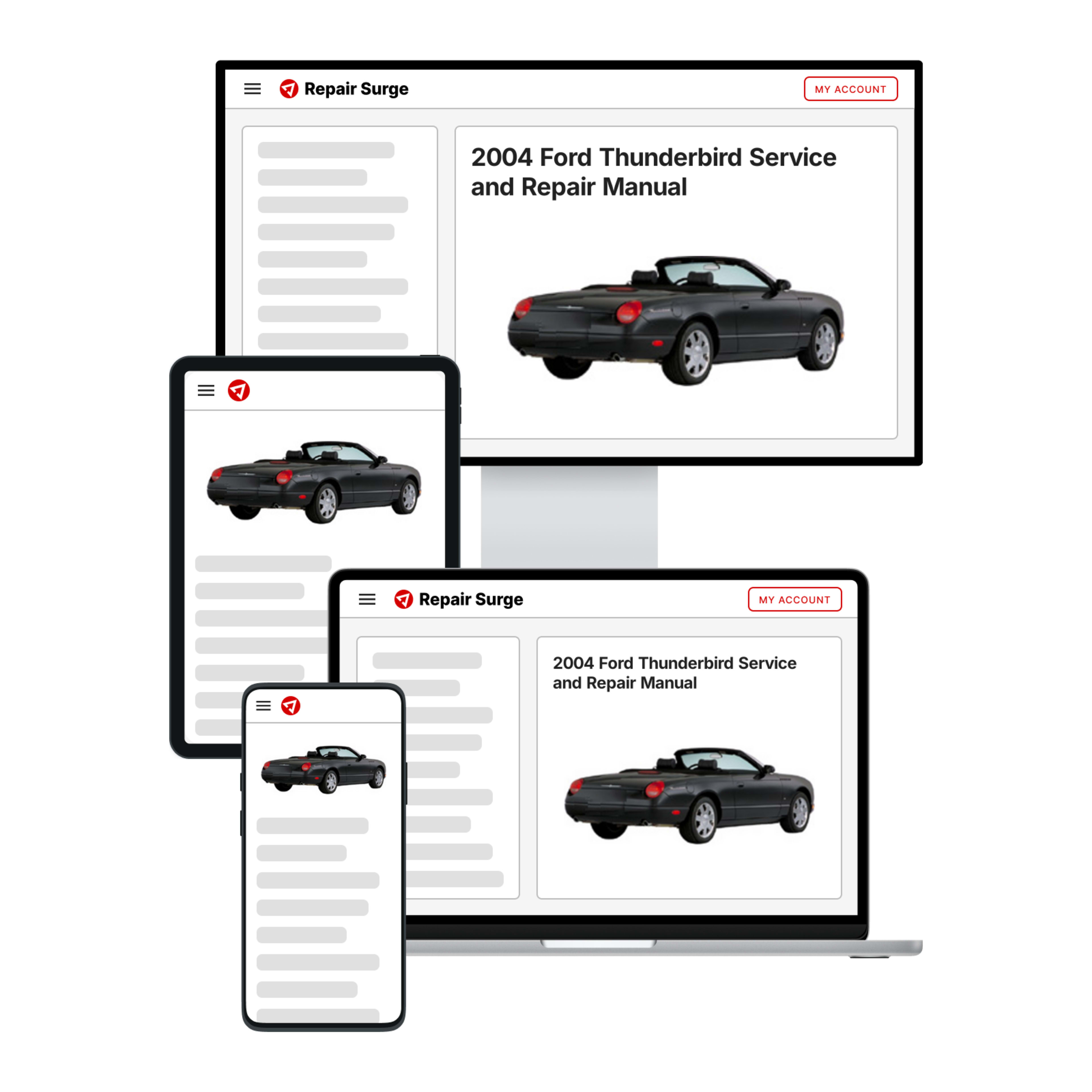 2004 Ford Thunderbird service and repair manual hero image