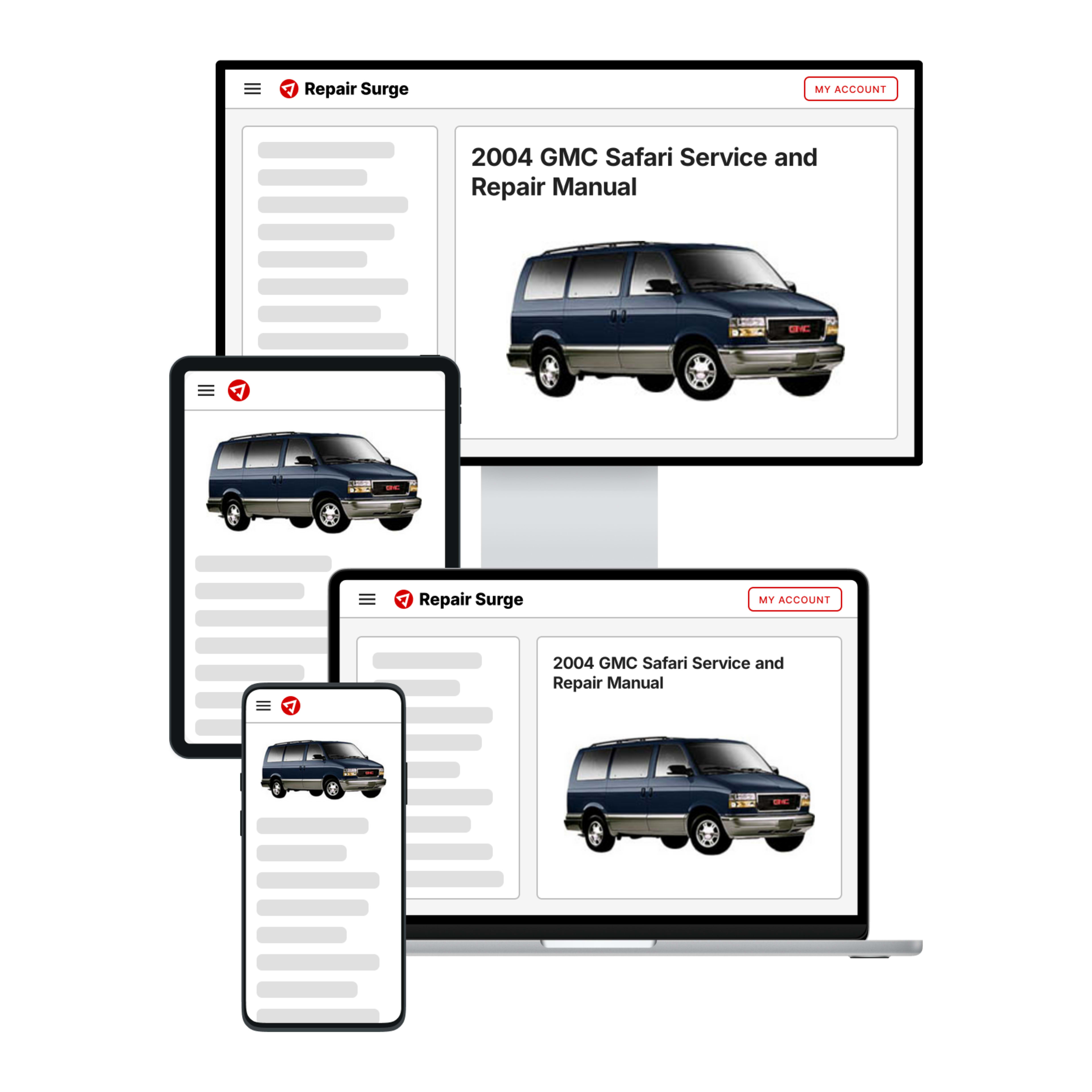 2004 GMC Safari service and repair manual hero image