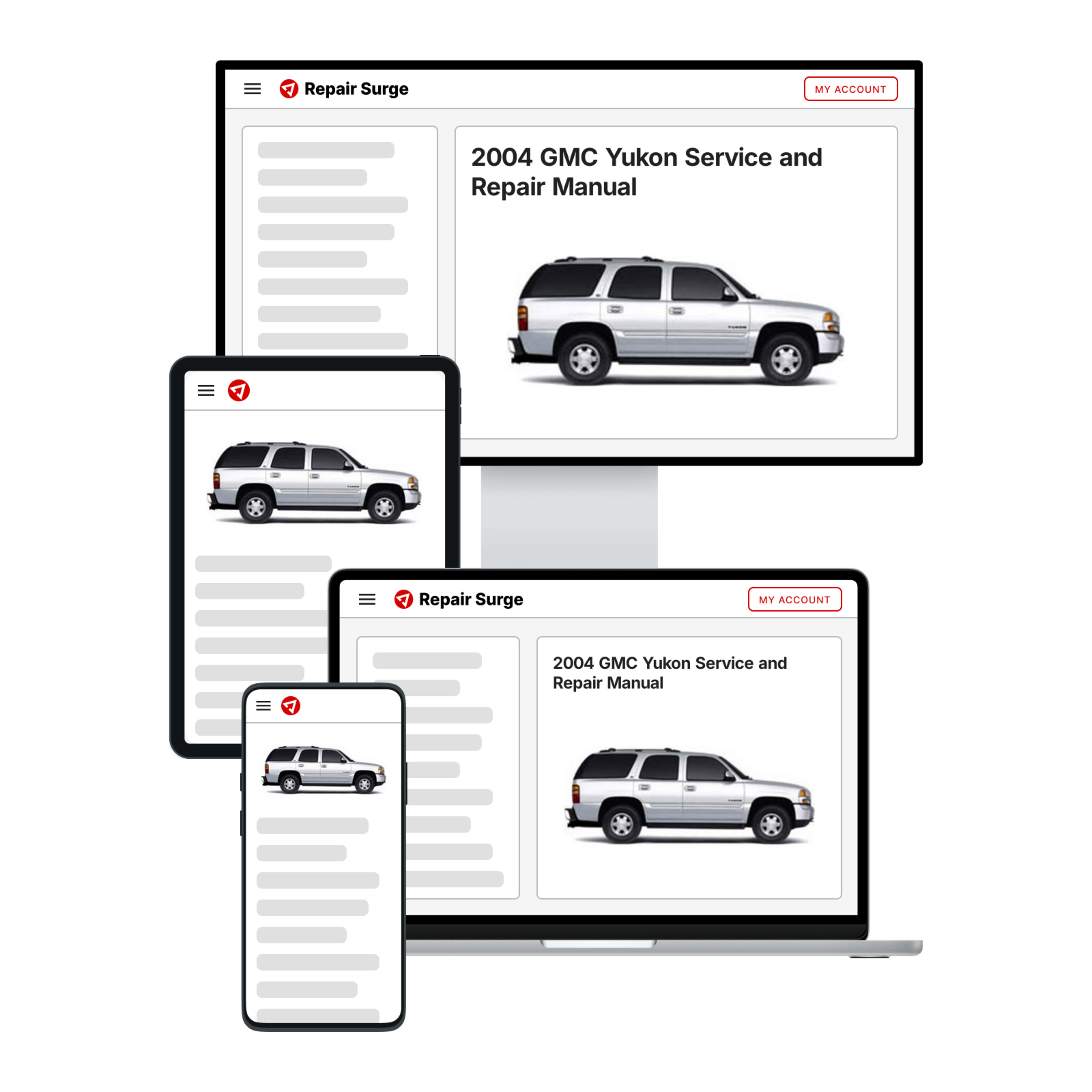 2004 GMC Yukon service and repair manual hero image