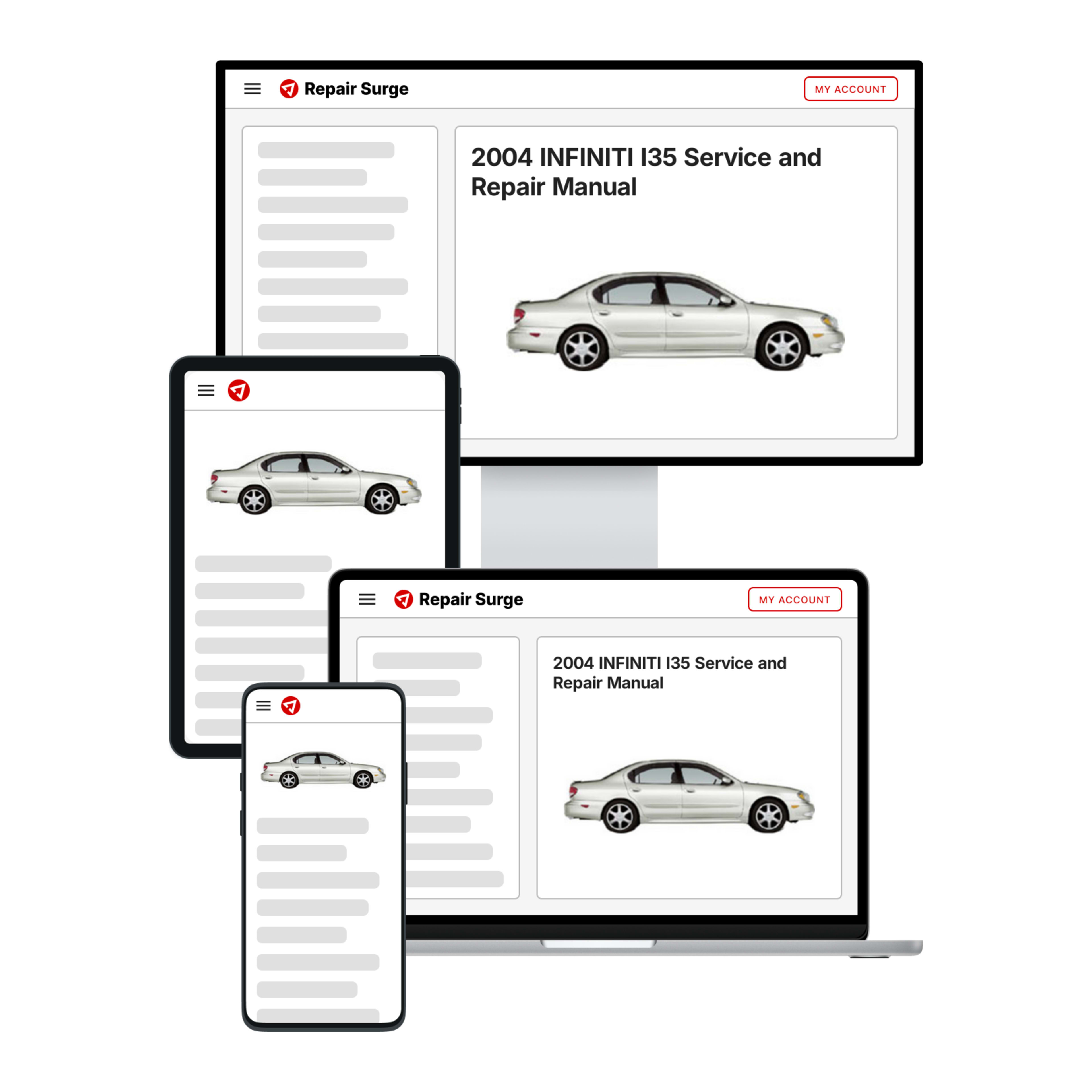 2004 INFINITI I35 service and repair manual hero image