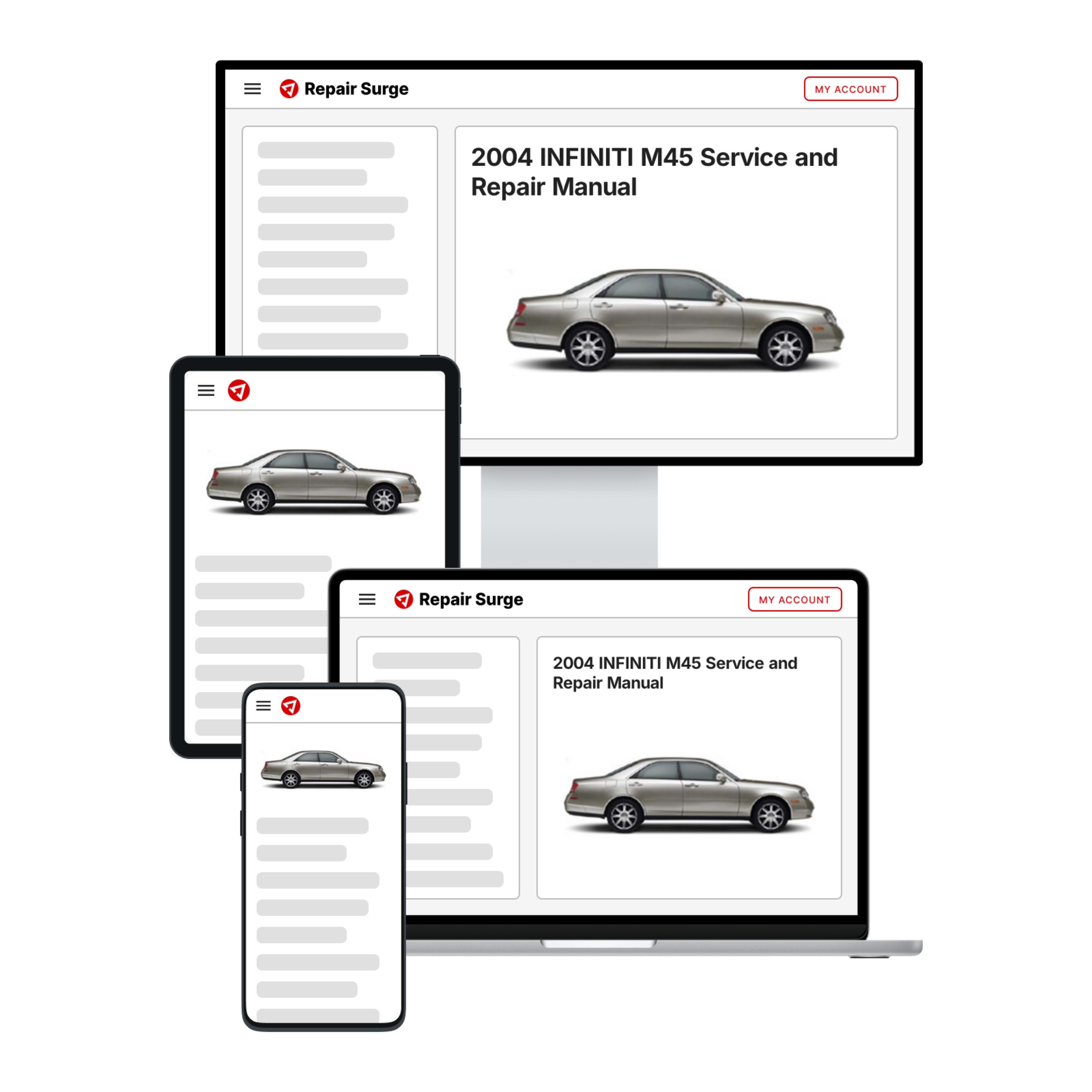 2004 INFINITI M45 service and repair manual hero image