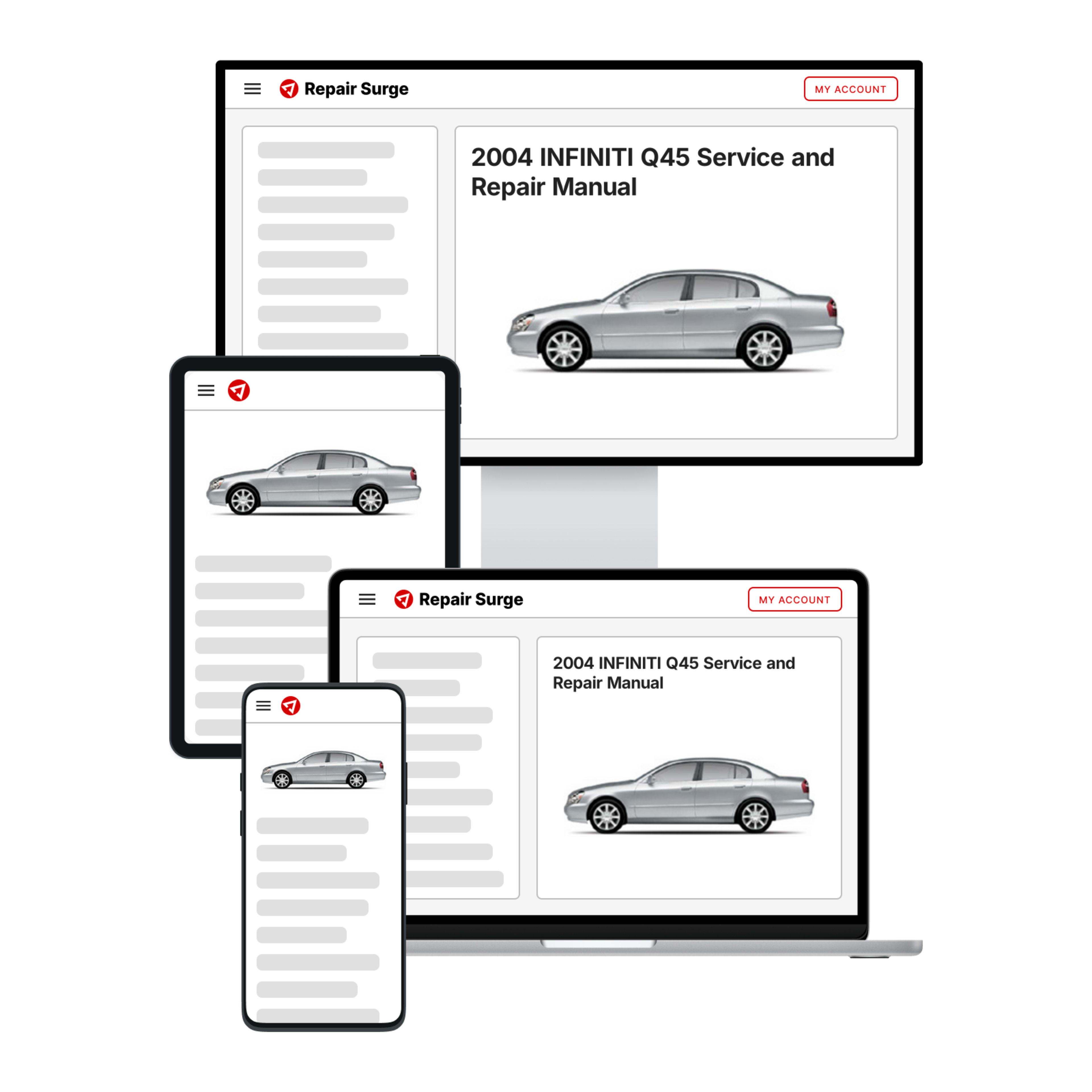 2004 INFINITI Q45 service and repair manual hero image