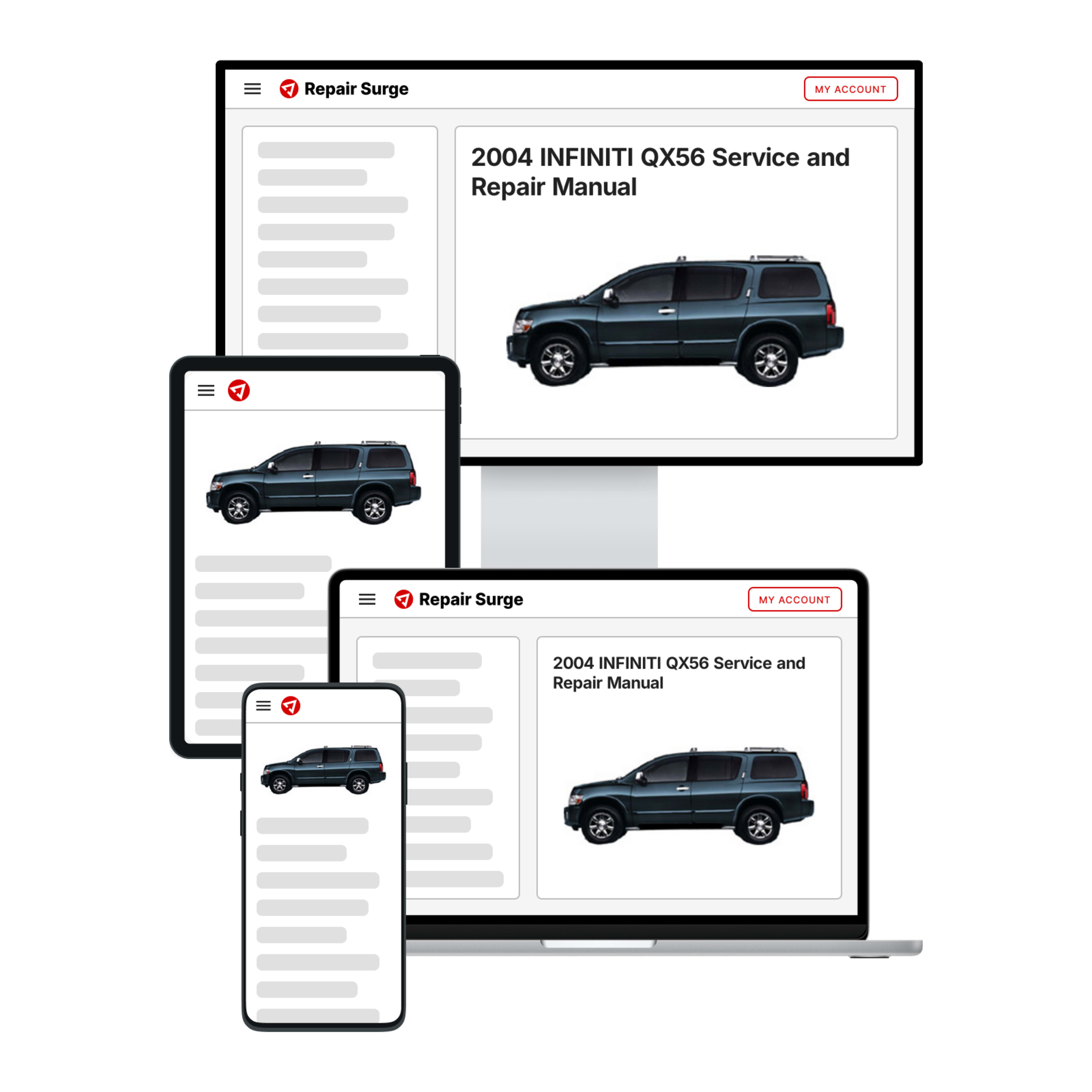 2004 INFINITI QX56 service and repair manual hero image