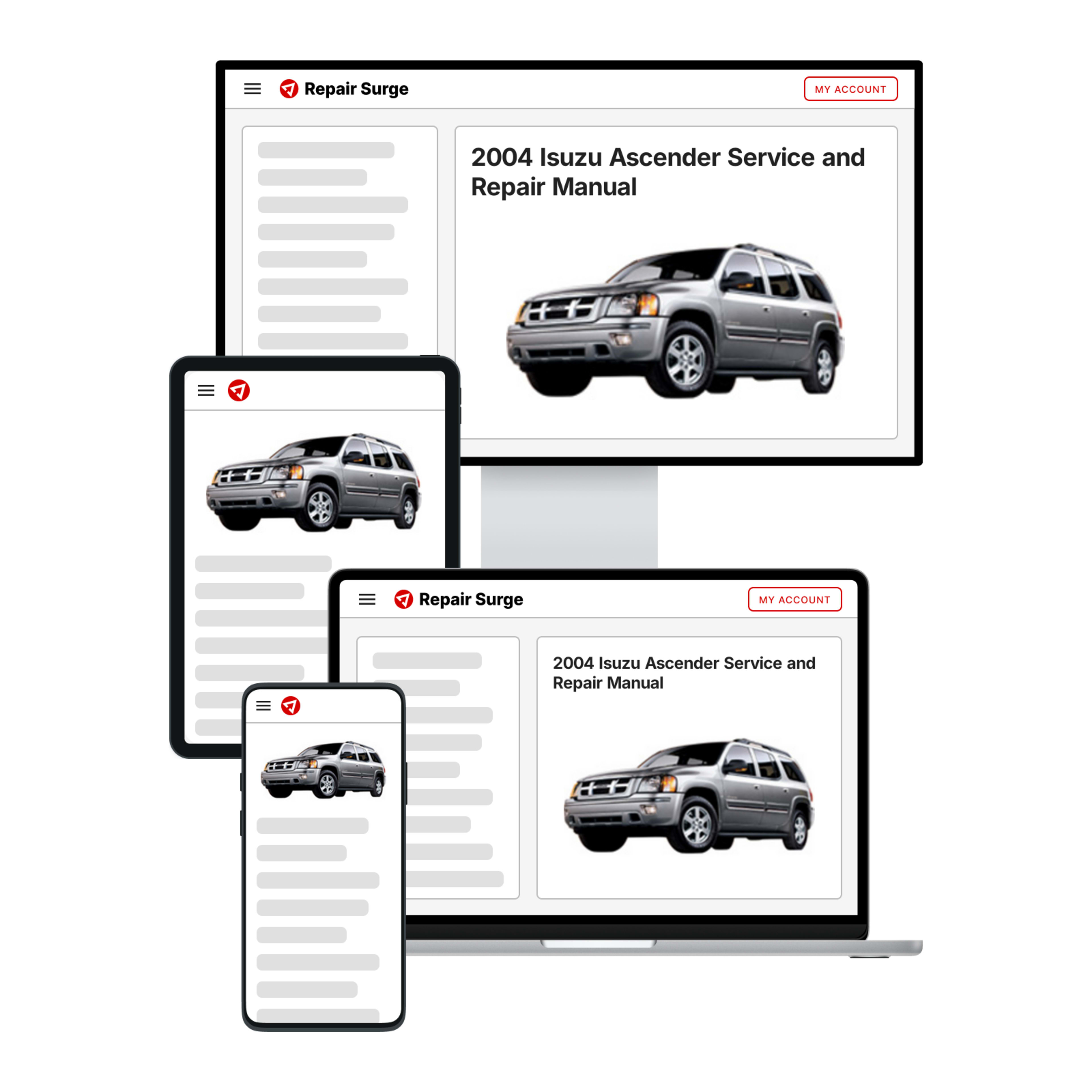 2004 Isuzu Ascender service and repair manual hero image