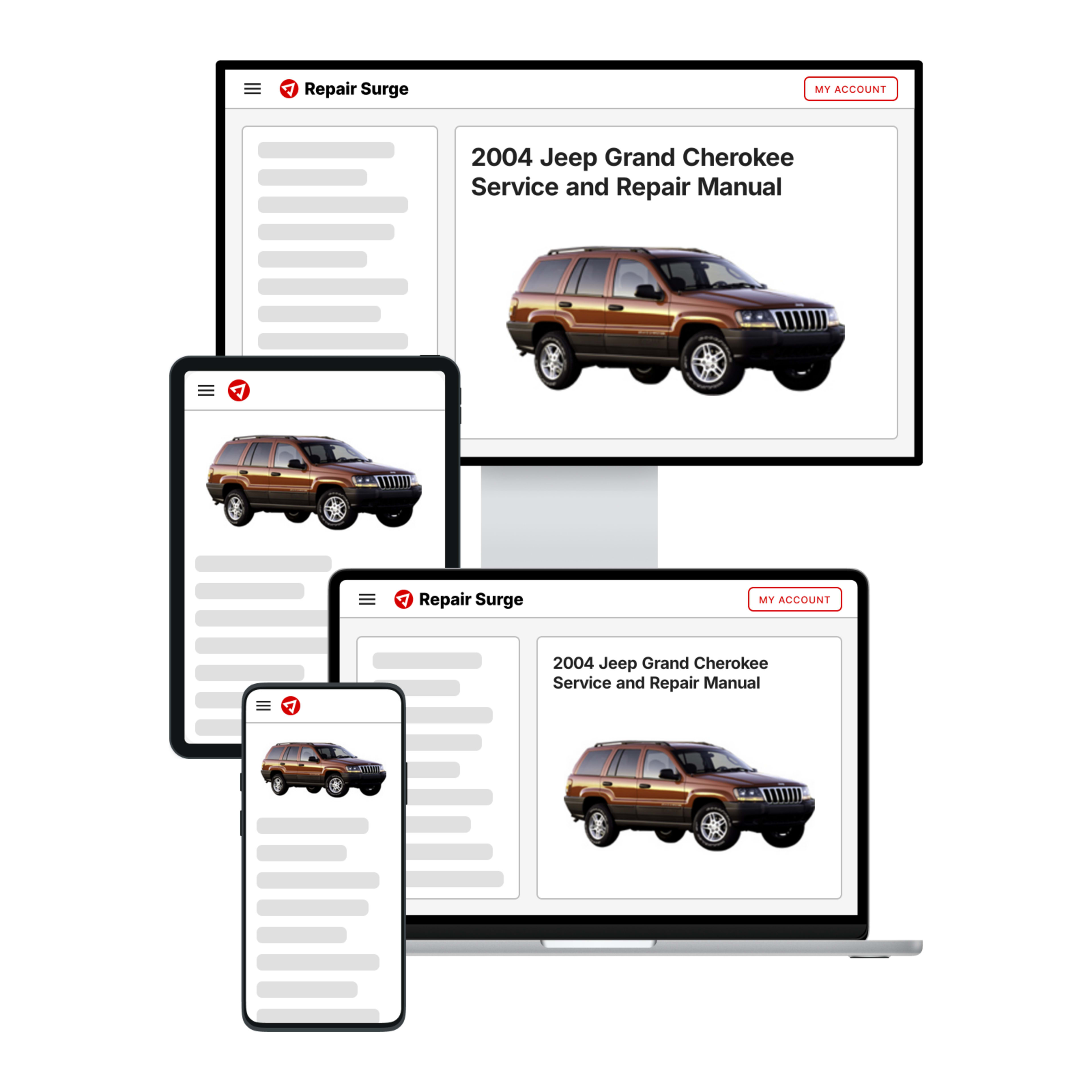 2004 Jeep Grand Cherokee service and repair manual hero image