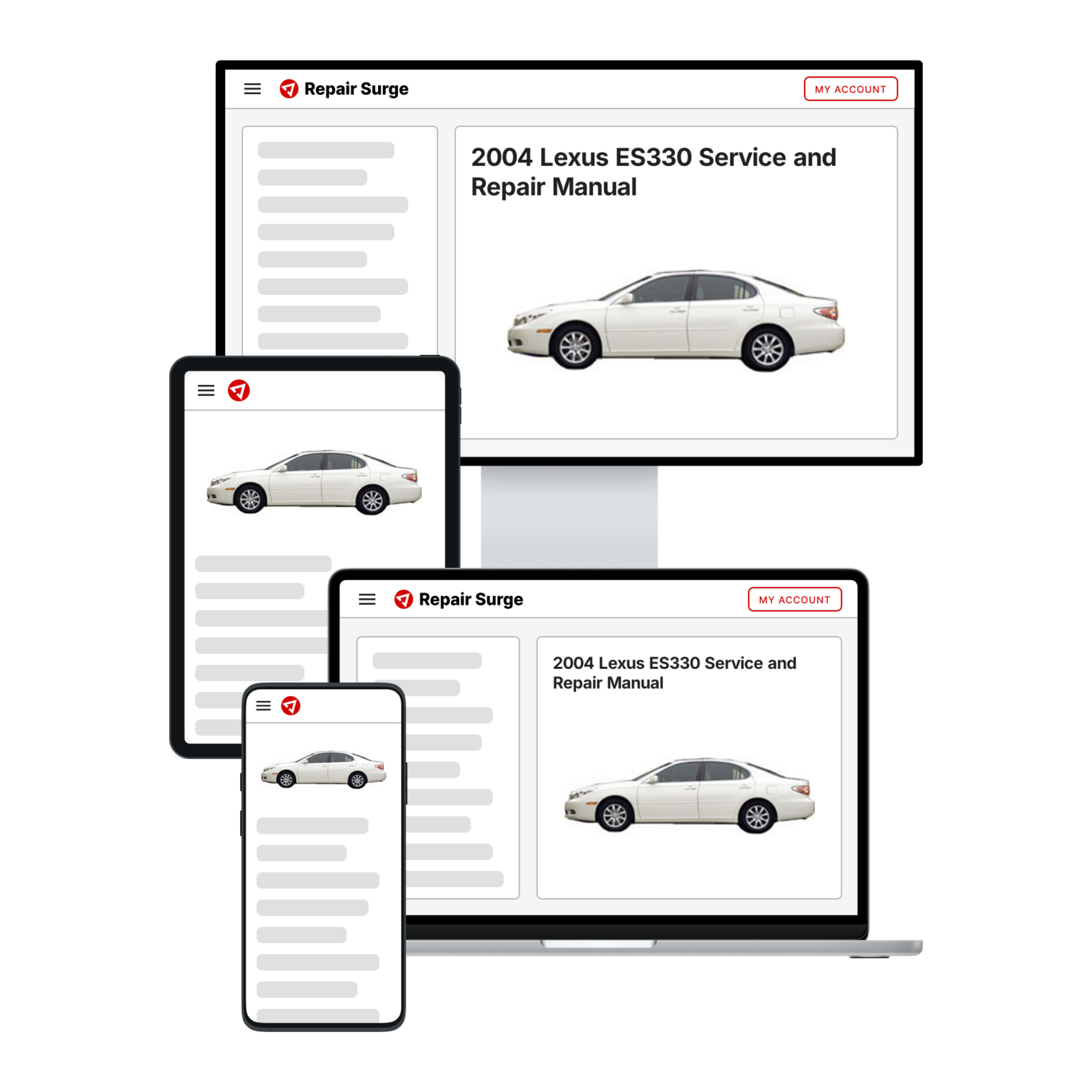2004 Lexus ES330 service and repair manual hero image