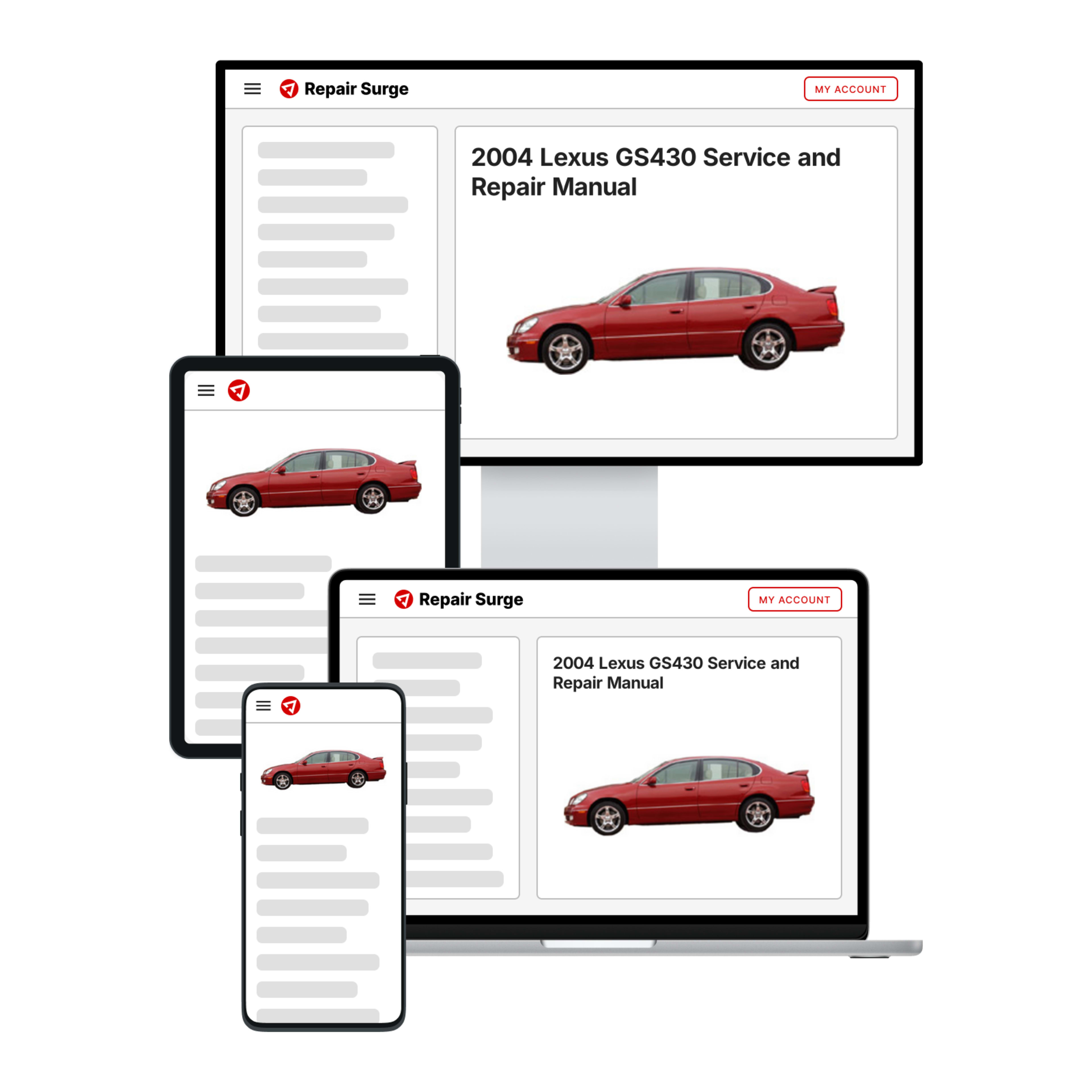 2004 Lexus GS430 service and repair manual hero image