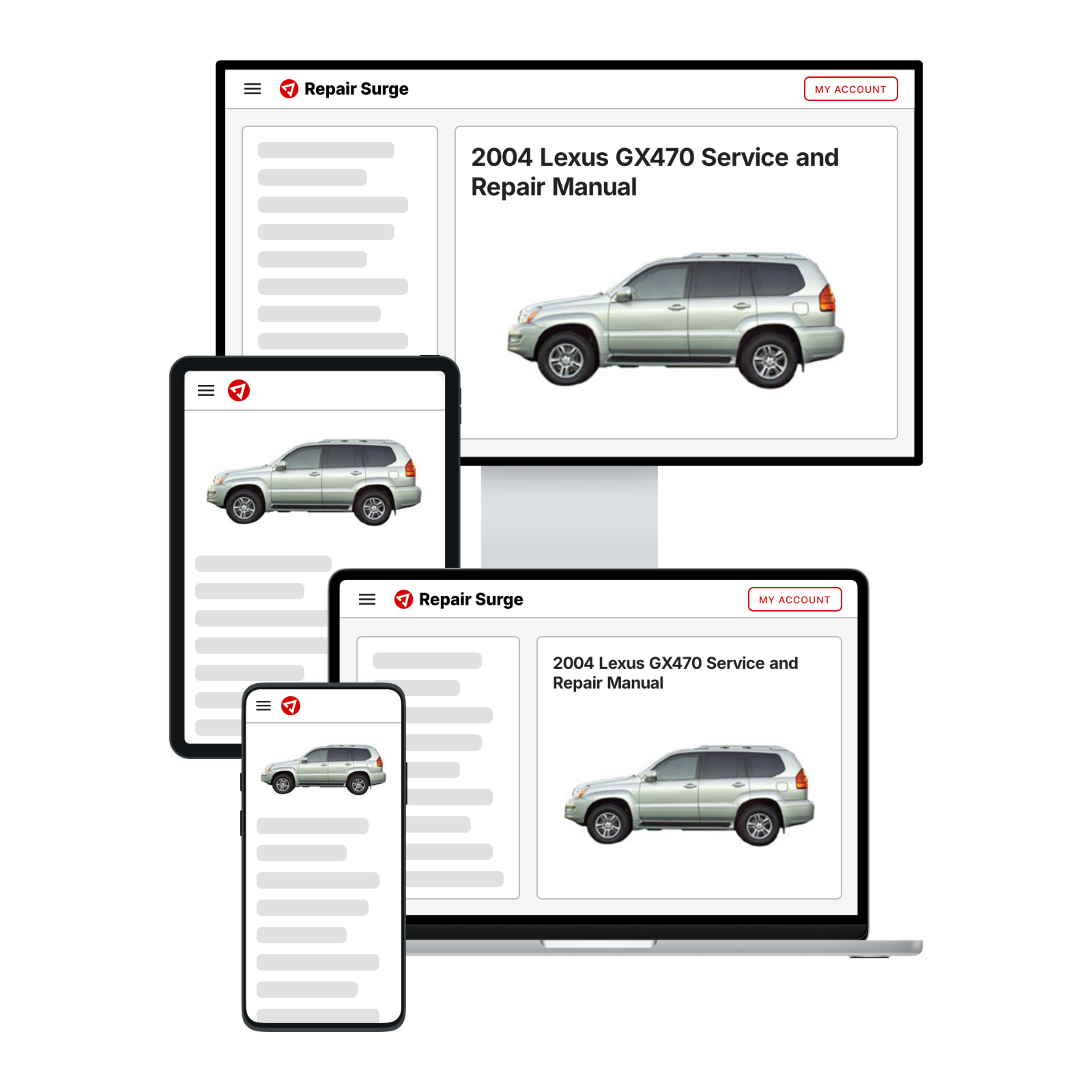 2004 Lexus GX470 service and repair manual hero image