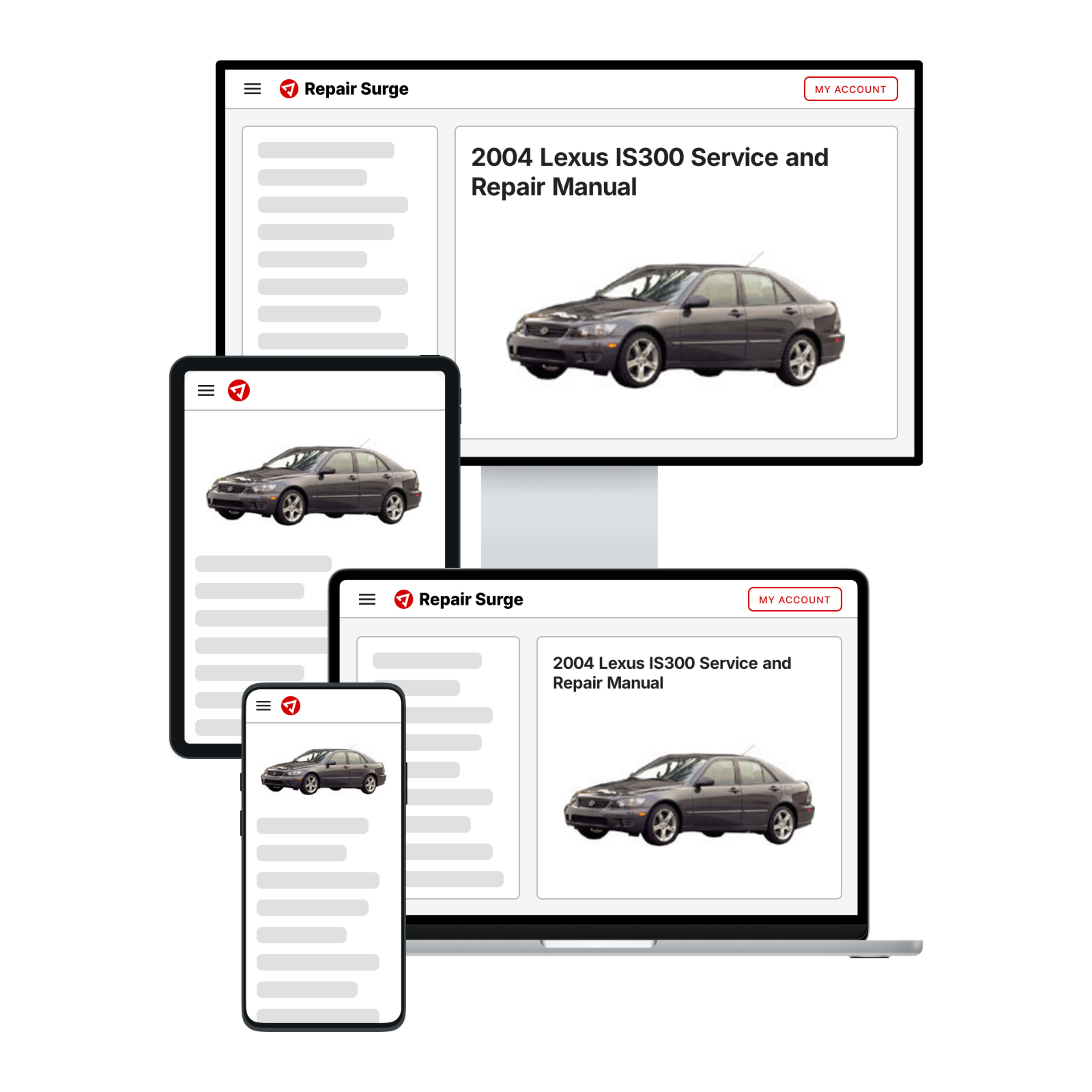 2004 Lexus IS300 service and repair manual hero image