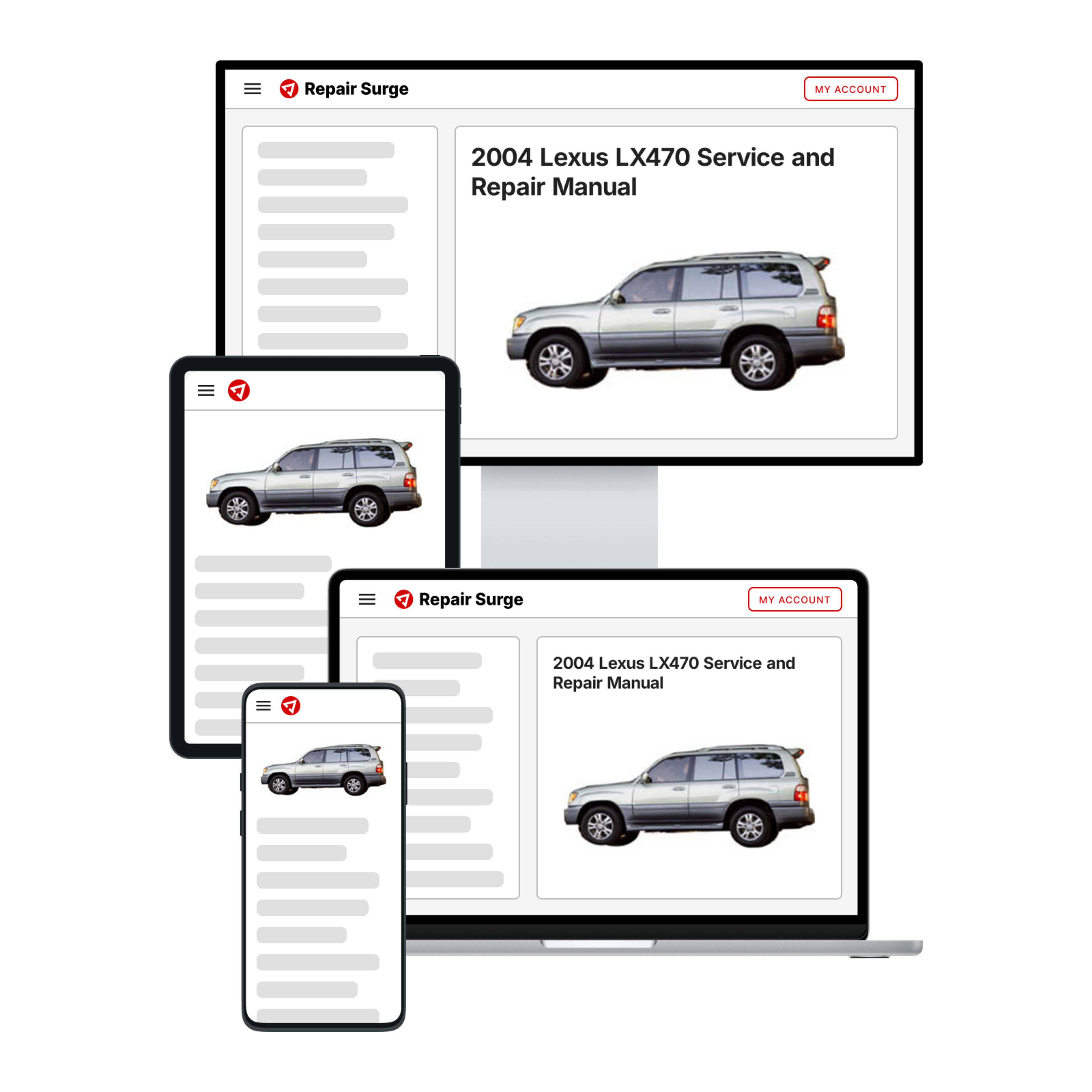 2004 Lexus LX470 service and repair manual hero image