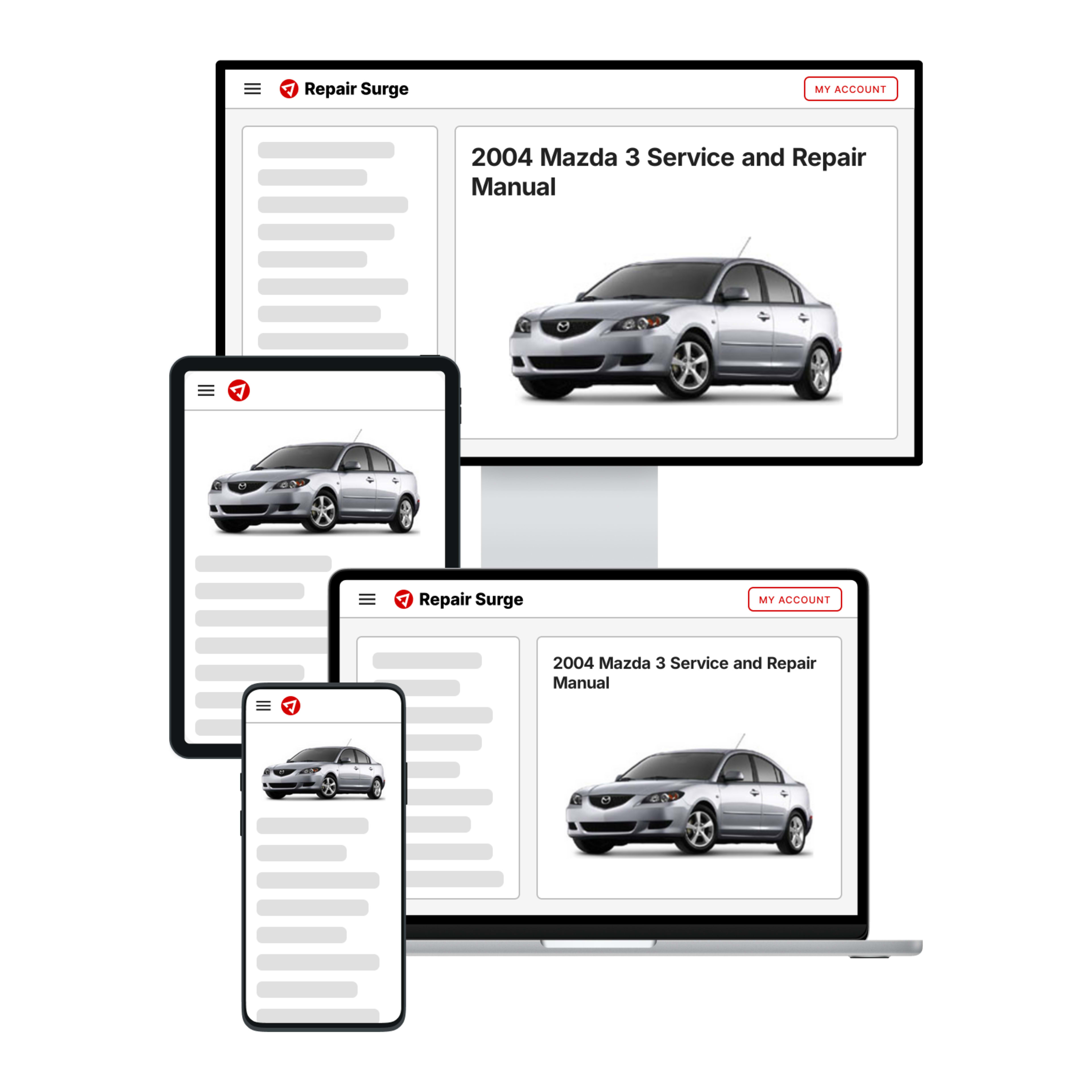 2004 Mazda 3 service and repair manual hero image