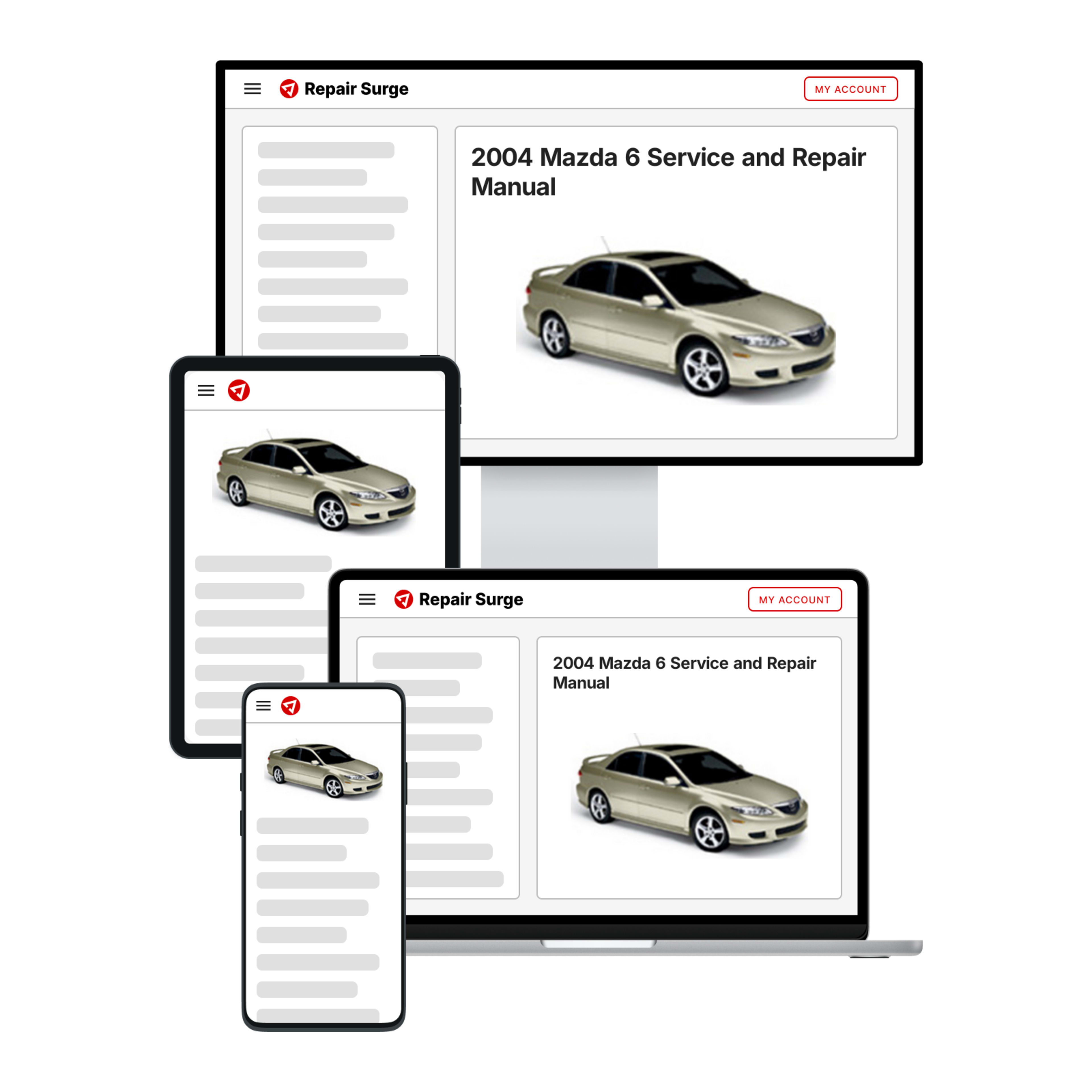 2004 Mazda 6 service and repair manual hero image