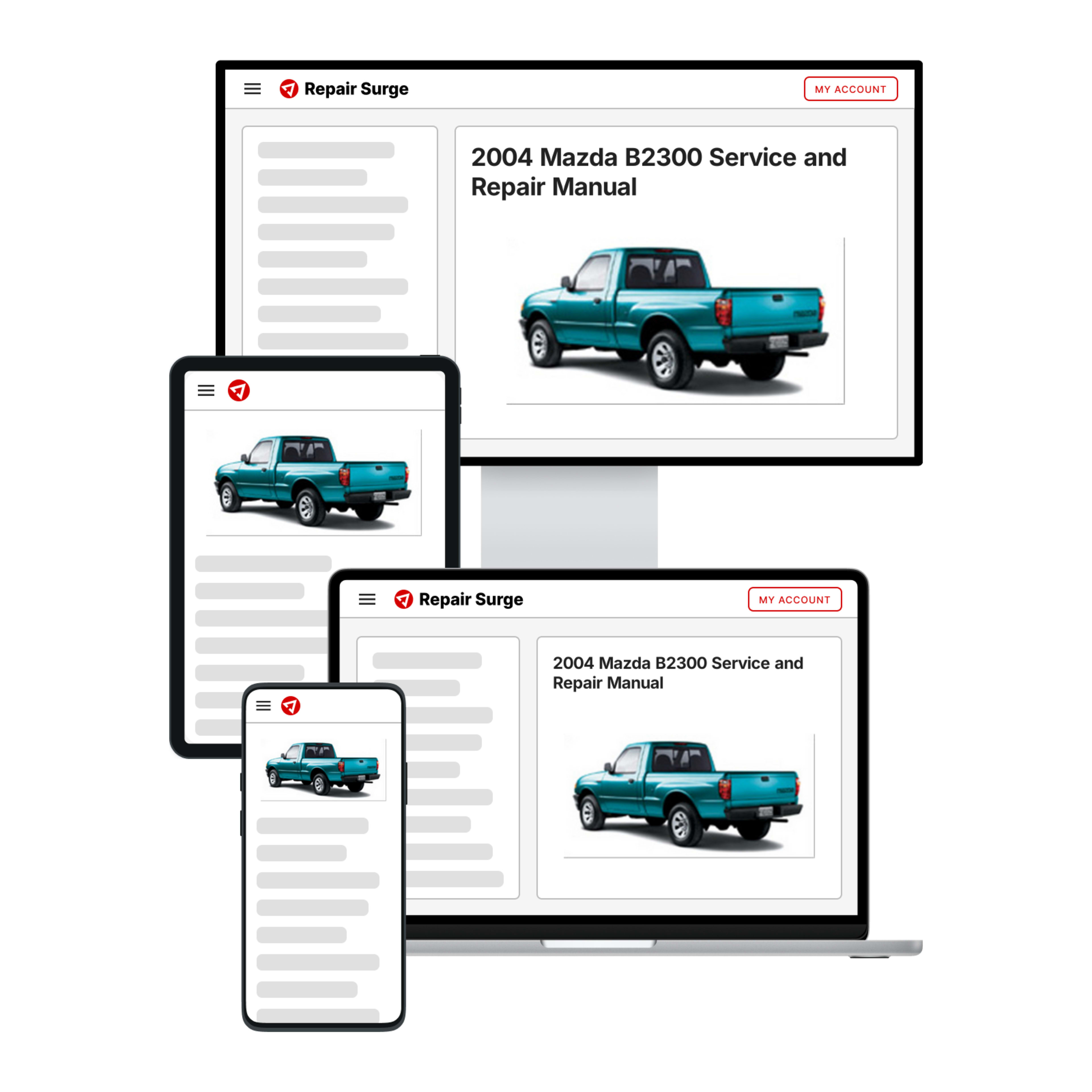 2004 Mazda B2300 service and repair manual hero image
