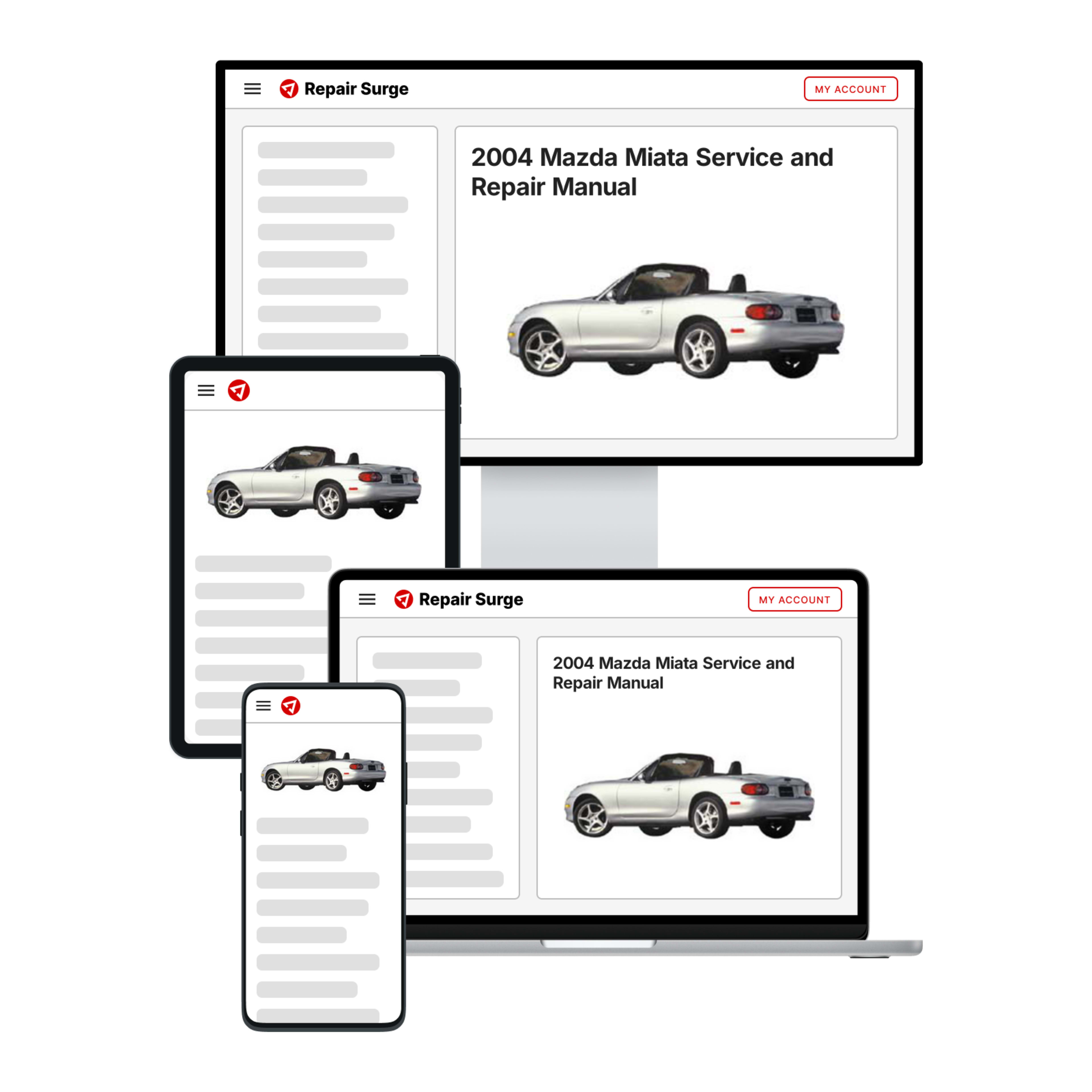 2004 Mazda Miata service and repair manual hero image
