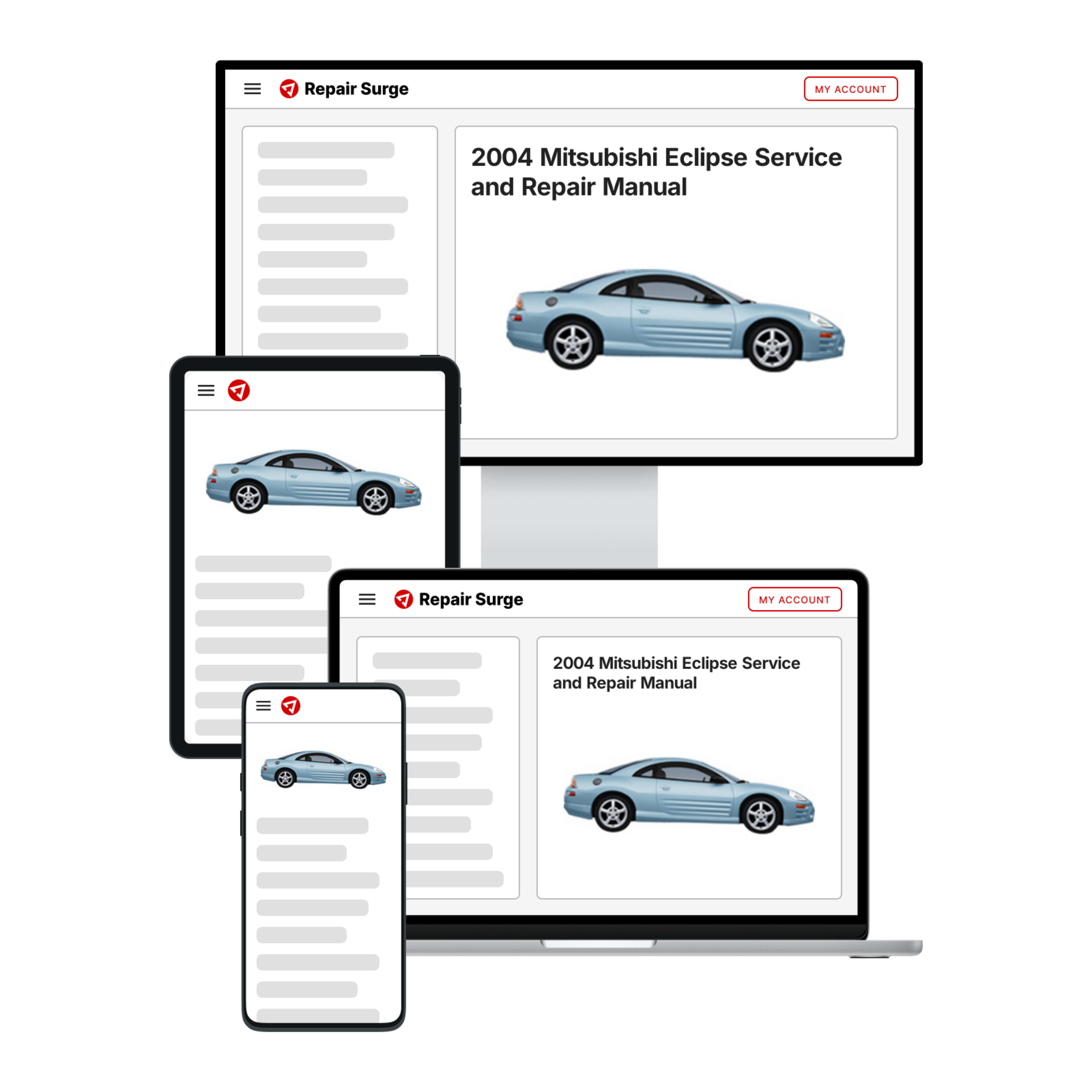 2004 Mitsubishi Eclipse service and repair manual hero image