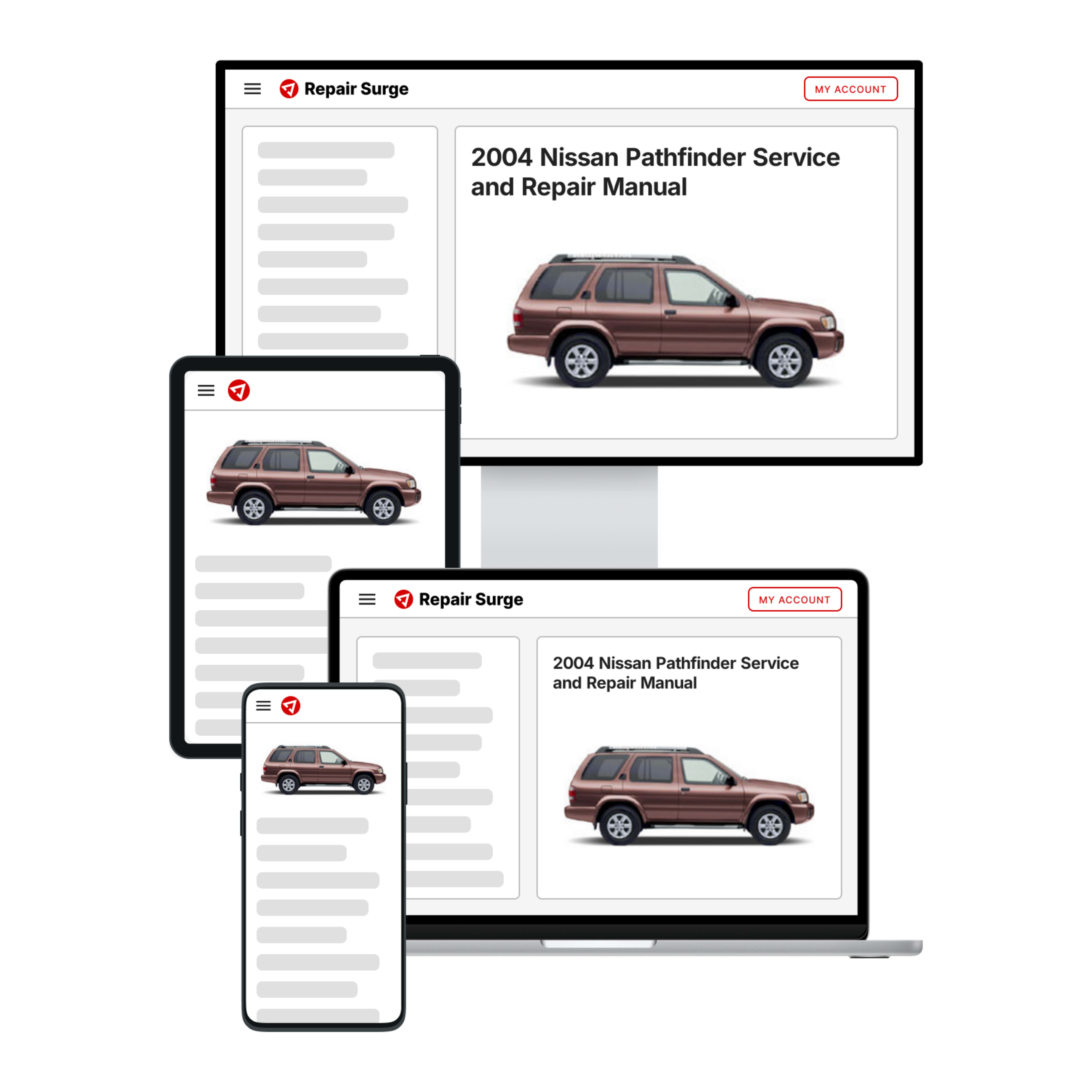 2004 Nissan Pathfinder service and repair manual hero image