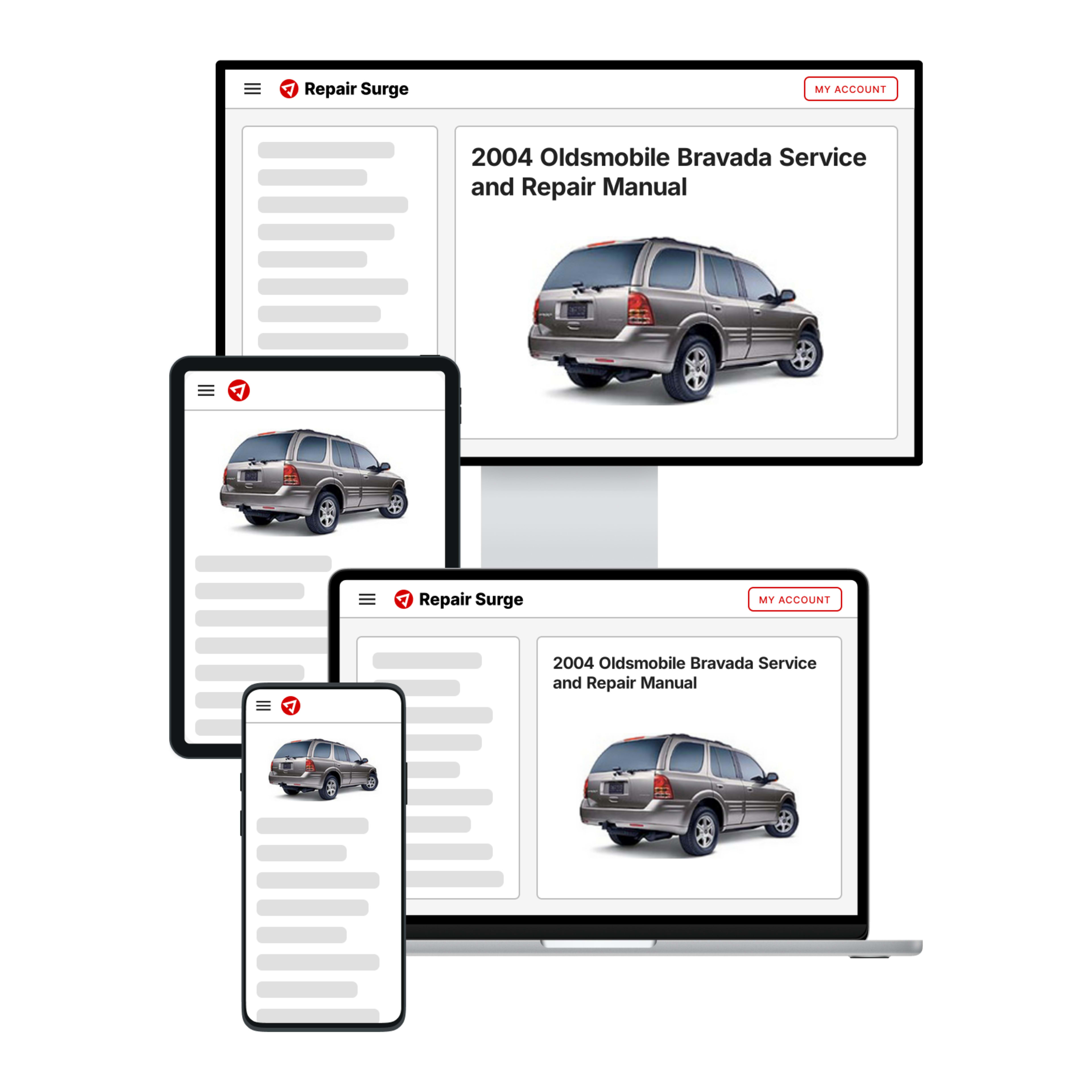 2004 Oldsmobile Bravada service and repair manual hero image
