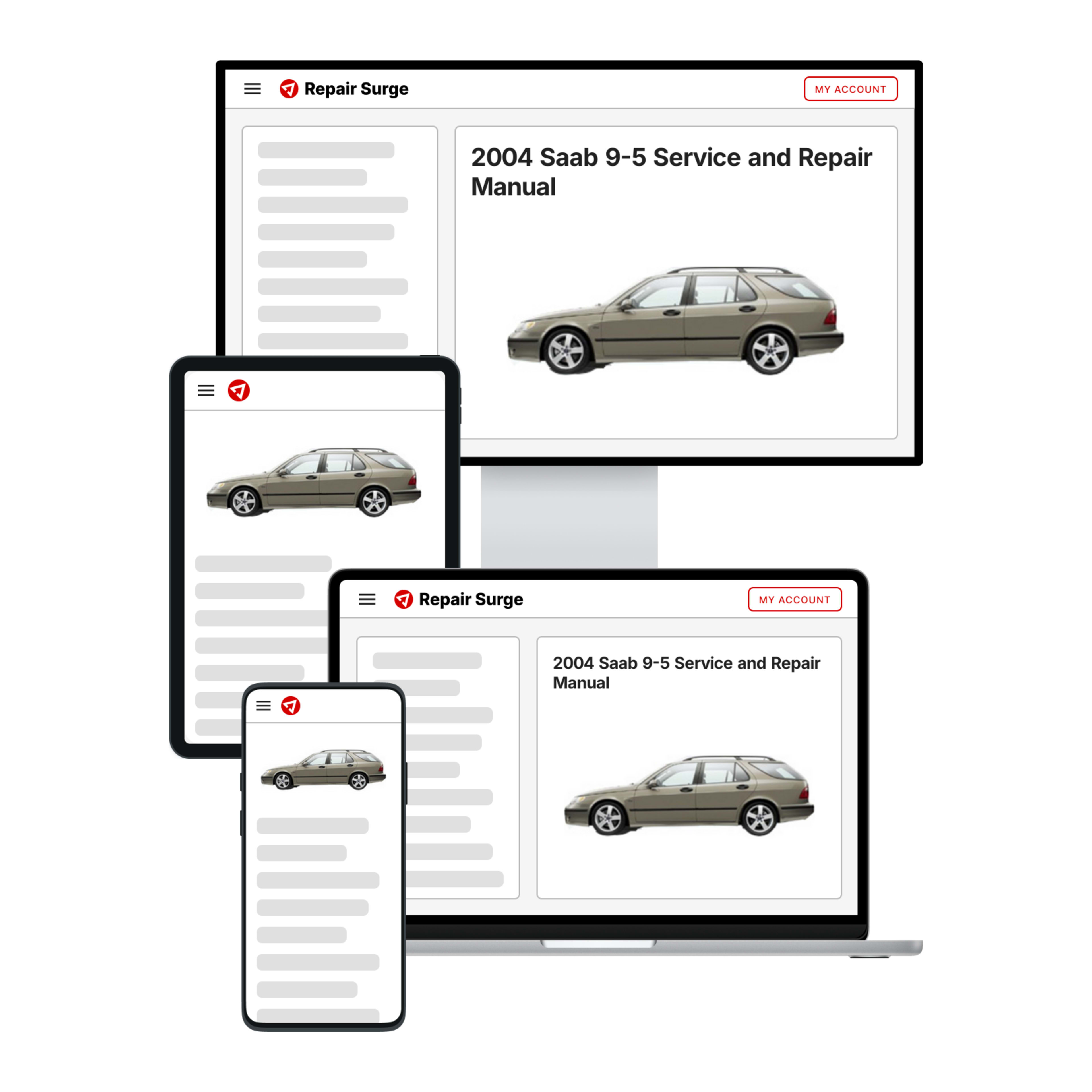 2004 Saab 9-5 service and repair manual hero image