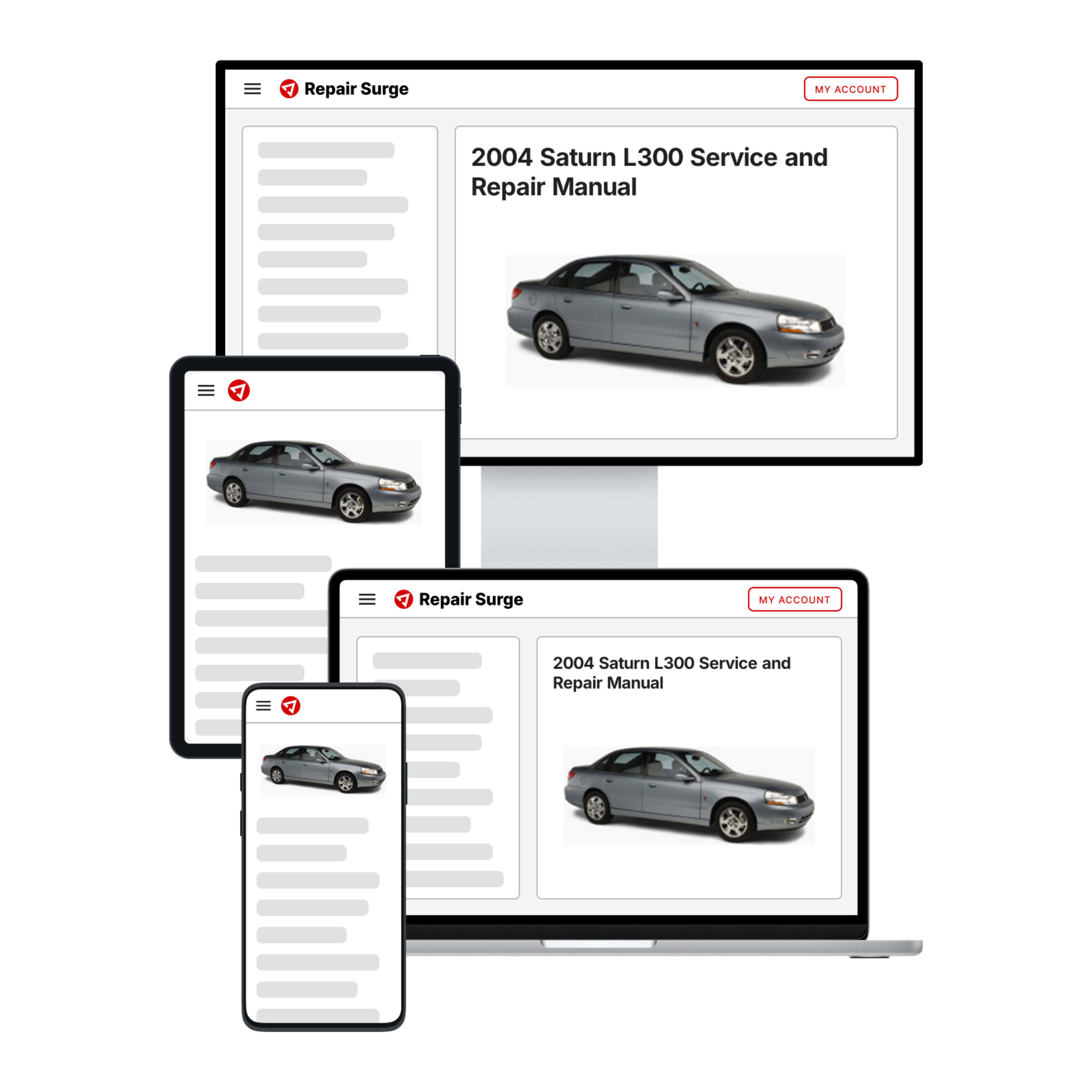 2004 Saturn L300 service and repair manual hero image
