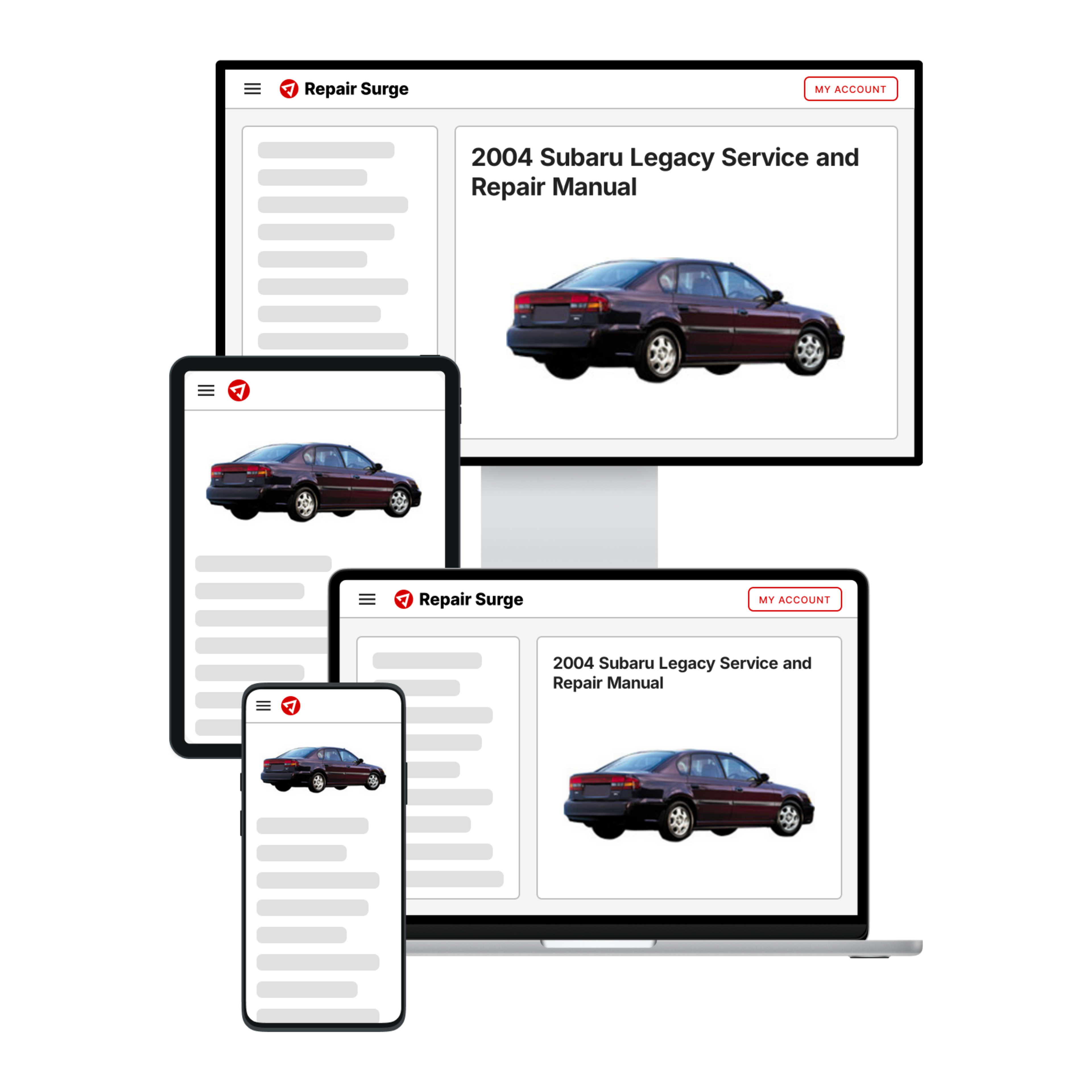 2004 Subaru Legacy service and repair manual hero image