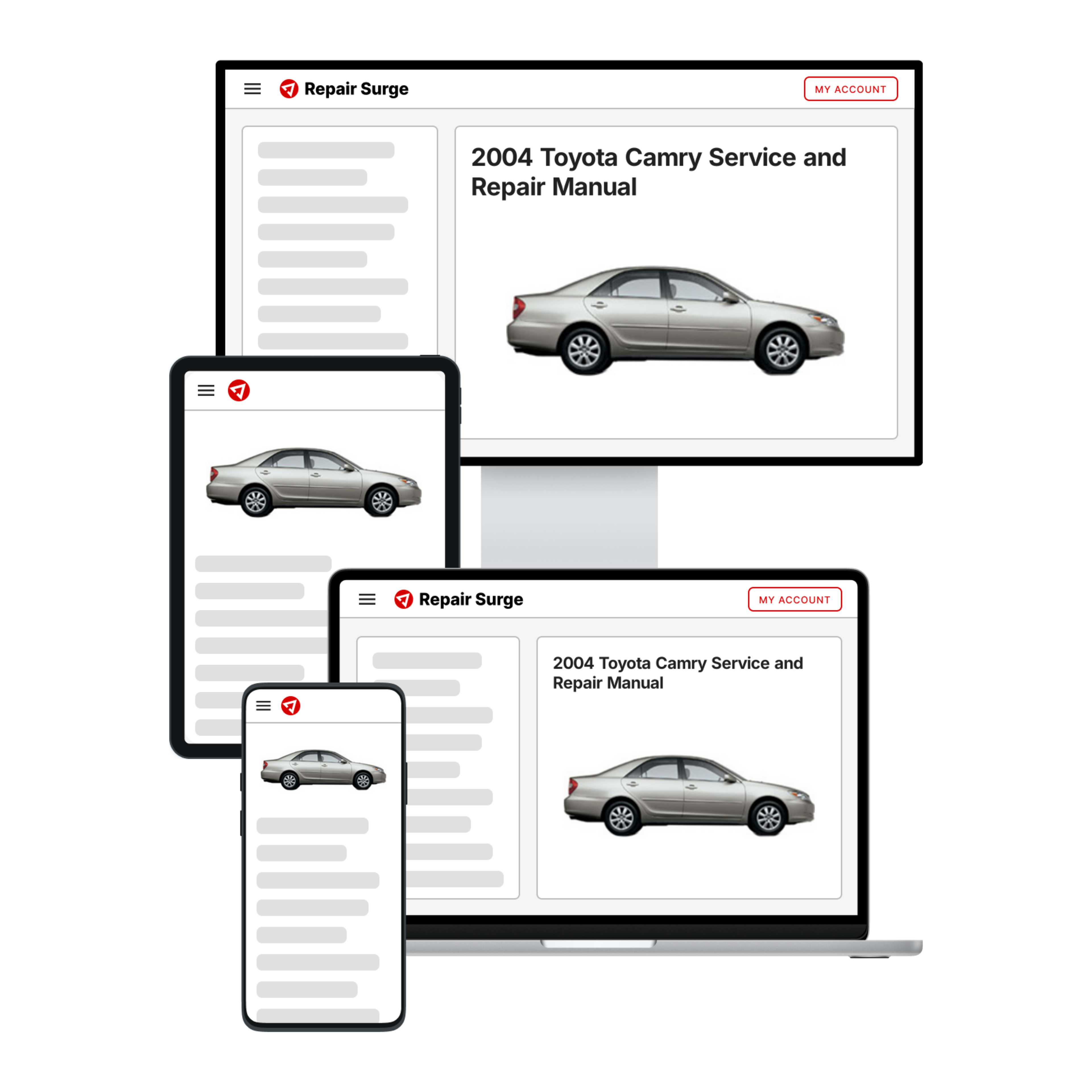 2004 Toyota Camry service and repair manual hero image