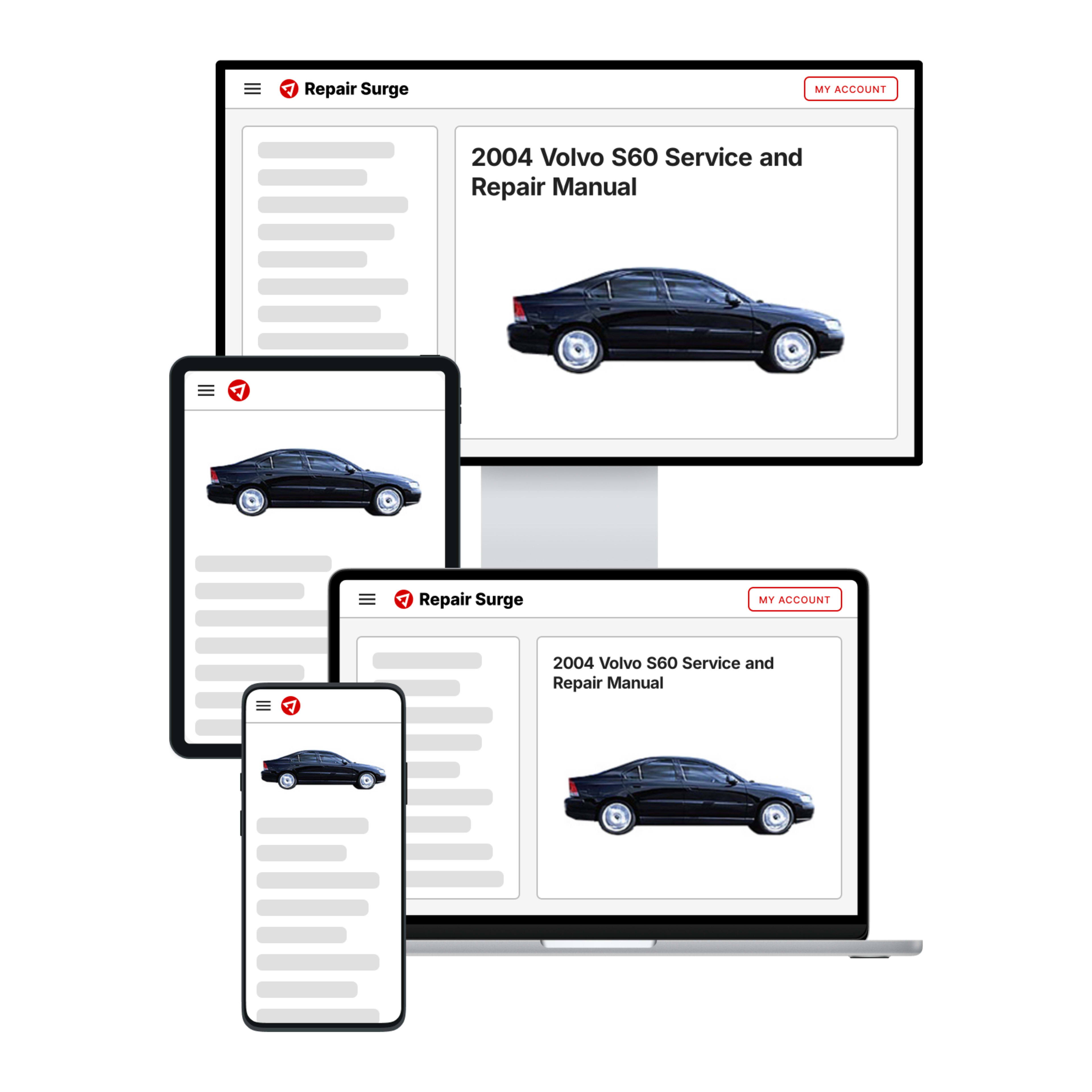 2004 Volvo S60 service and repair manual hero image