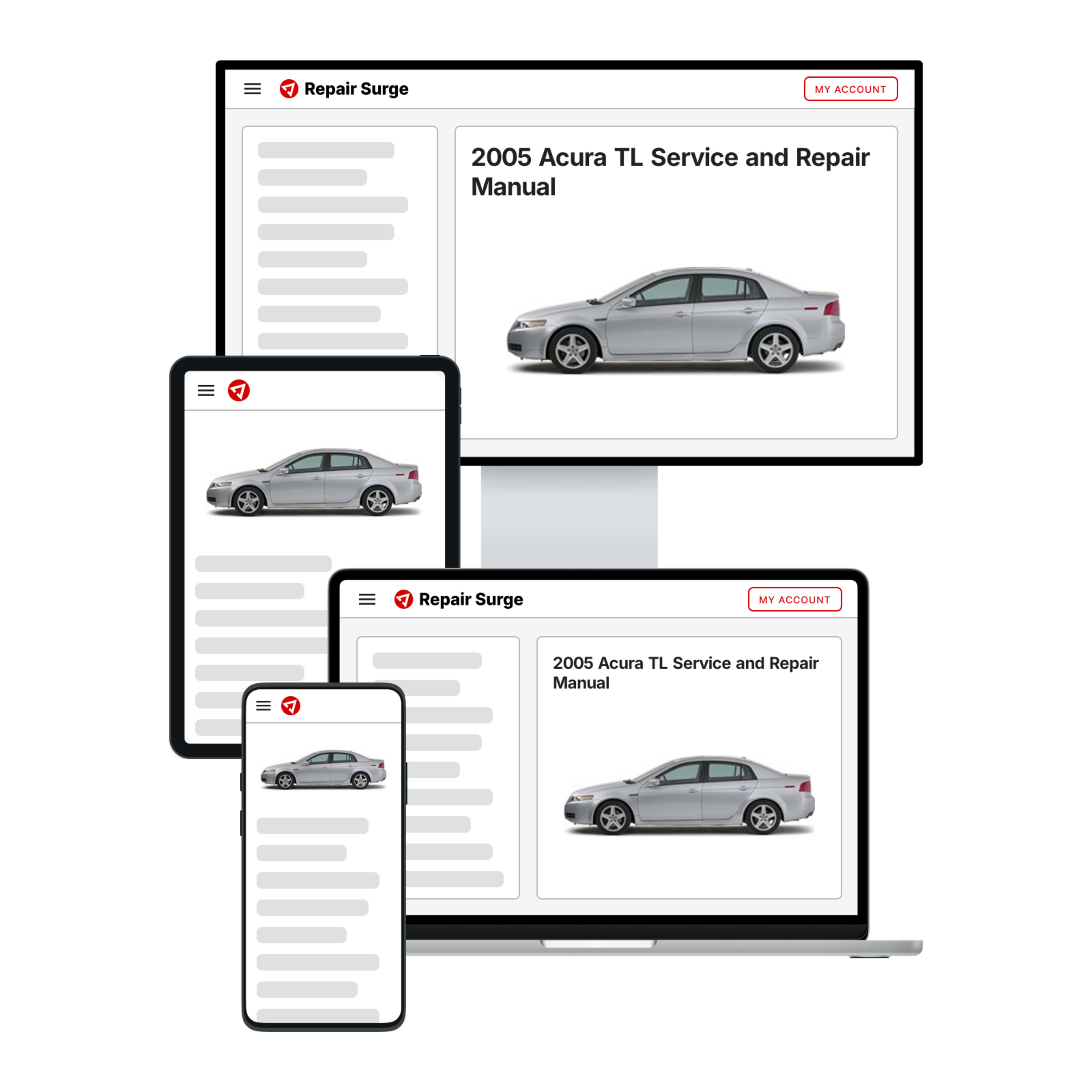 2005 Acura TL service and repair manual hero image