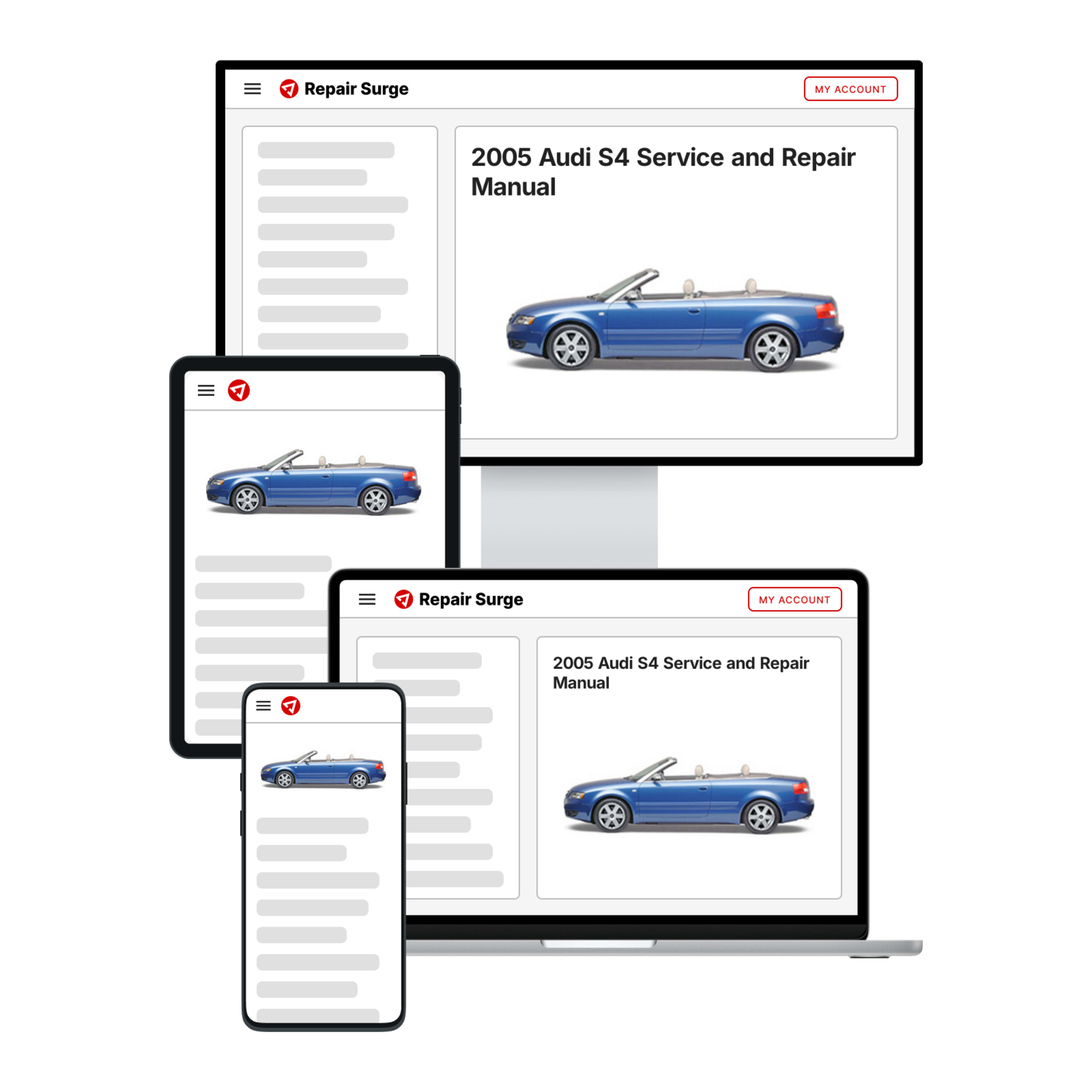 2005 Audi S4 service and repair manual hero image