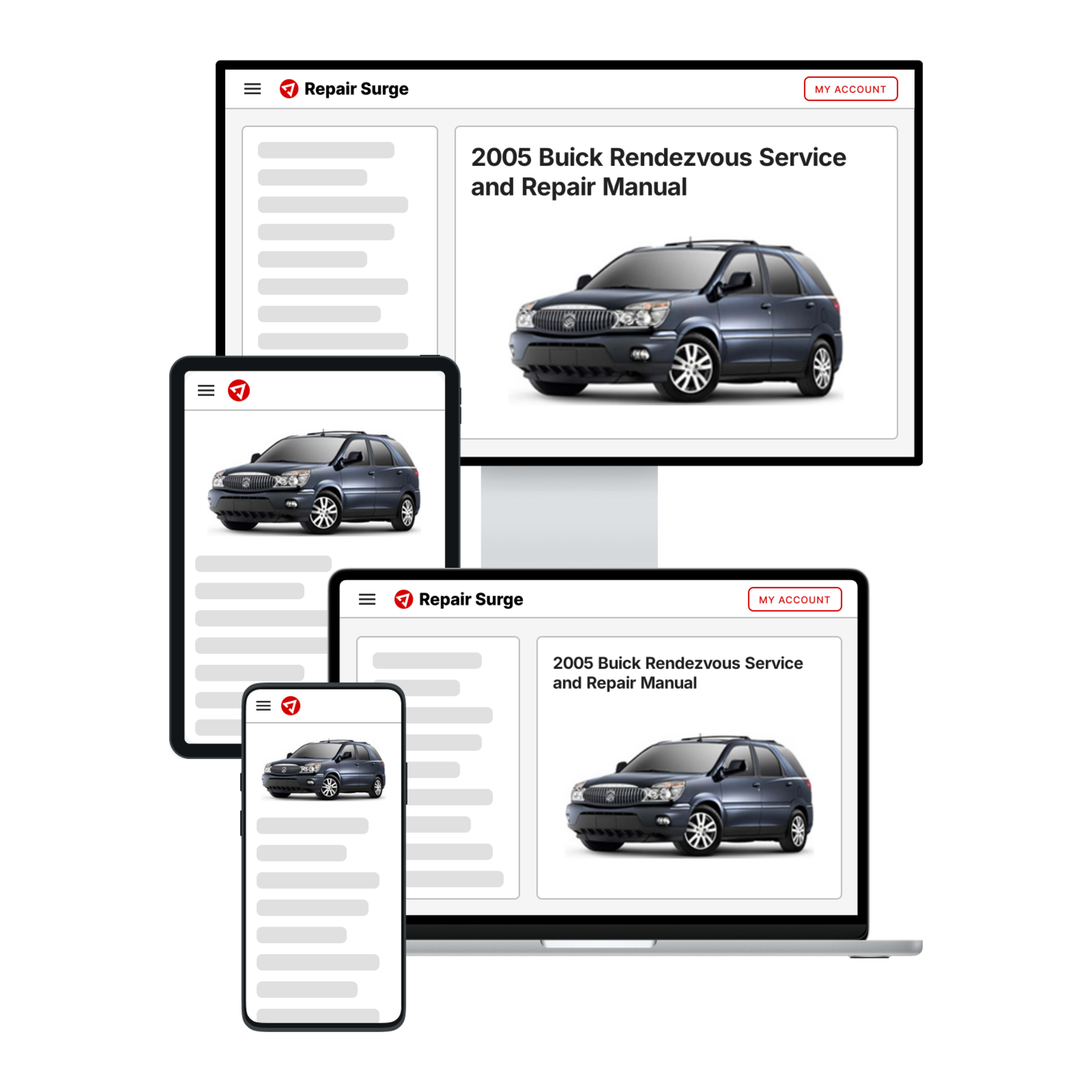 2005 Buick Rendezvous service and repair manual hero image