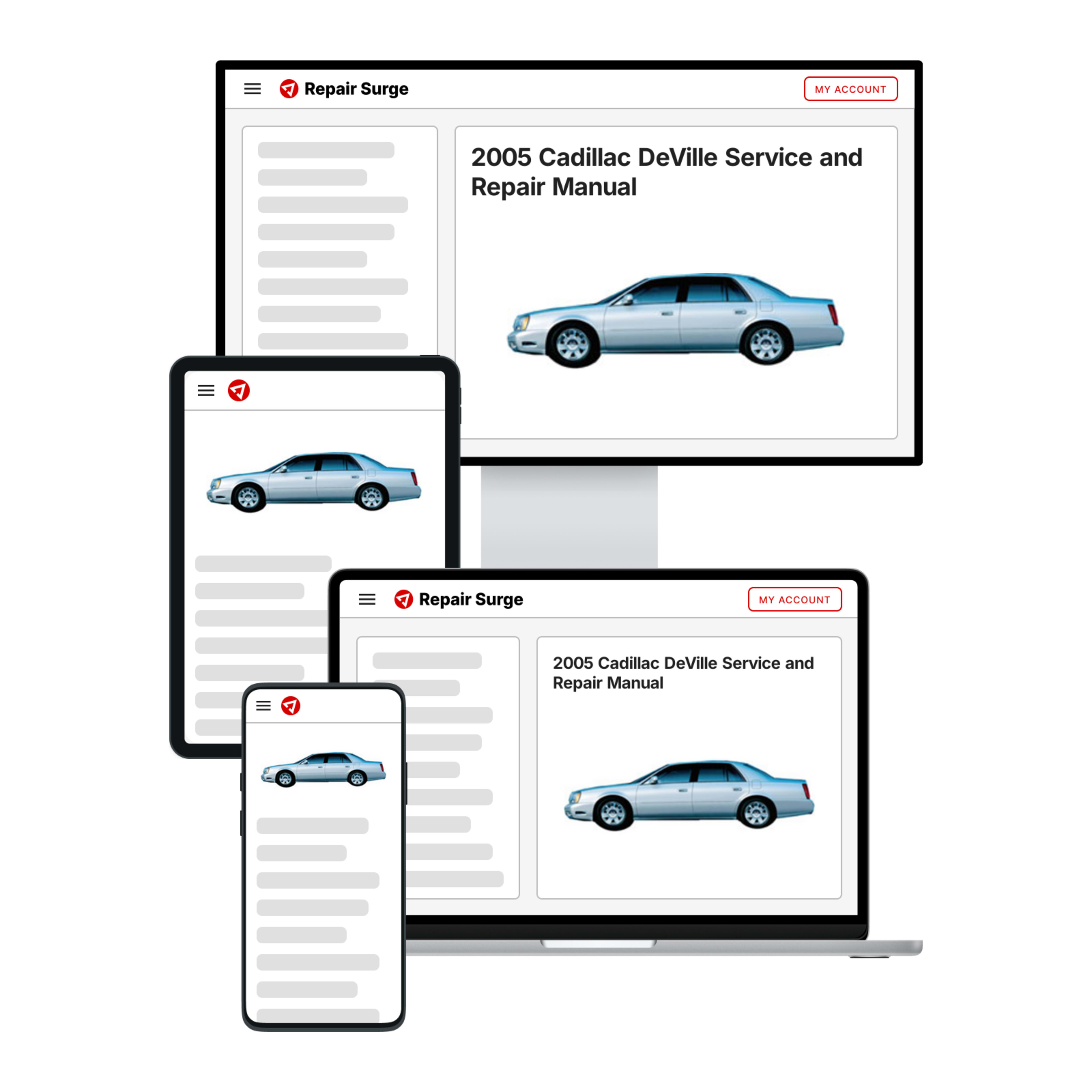 2005 Cadillac DeVille service and repair manual hero image