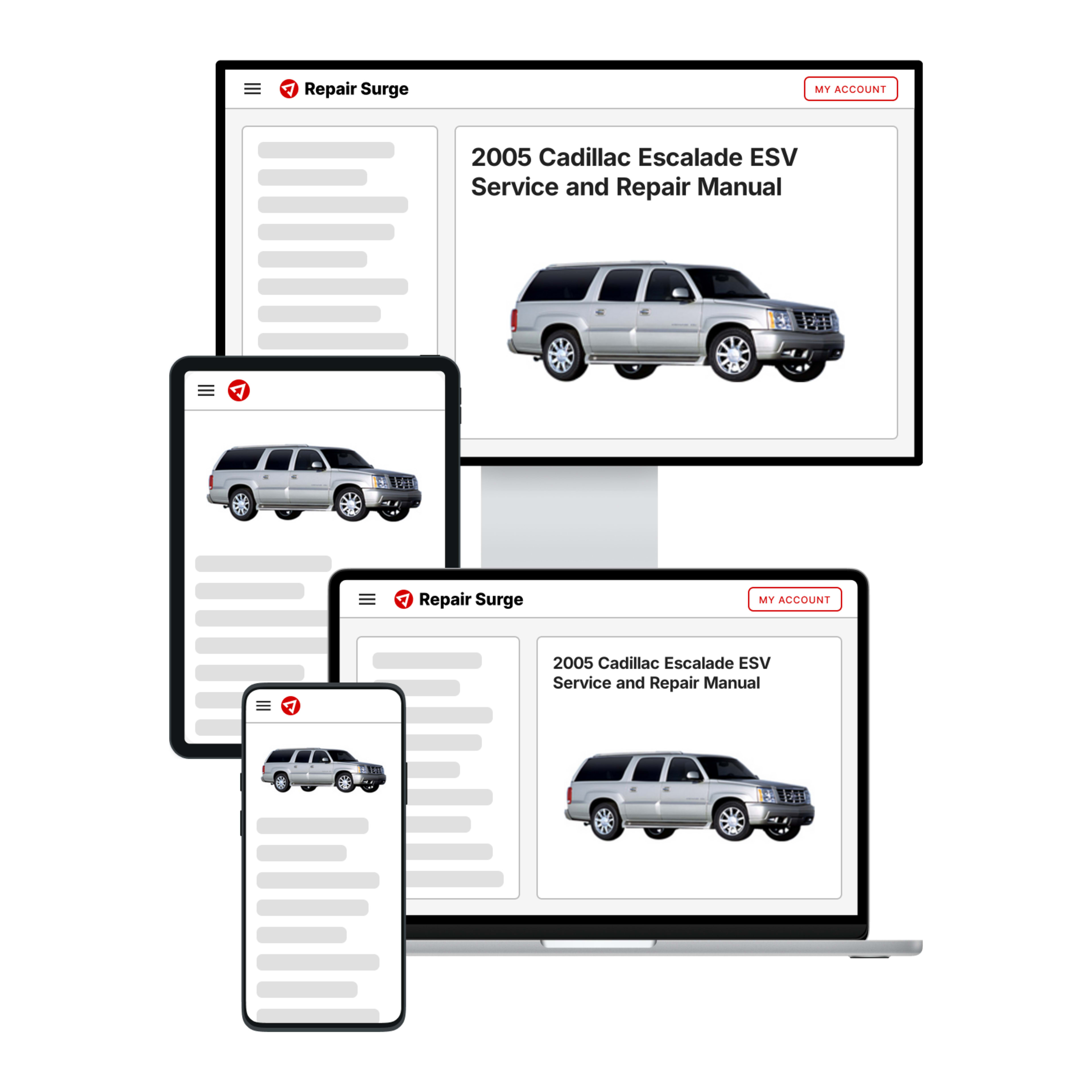 2005 Cadillac Escalade ESV service and repair manual hero image