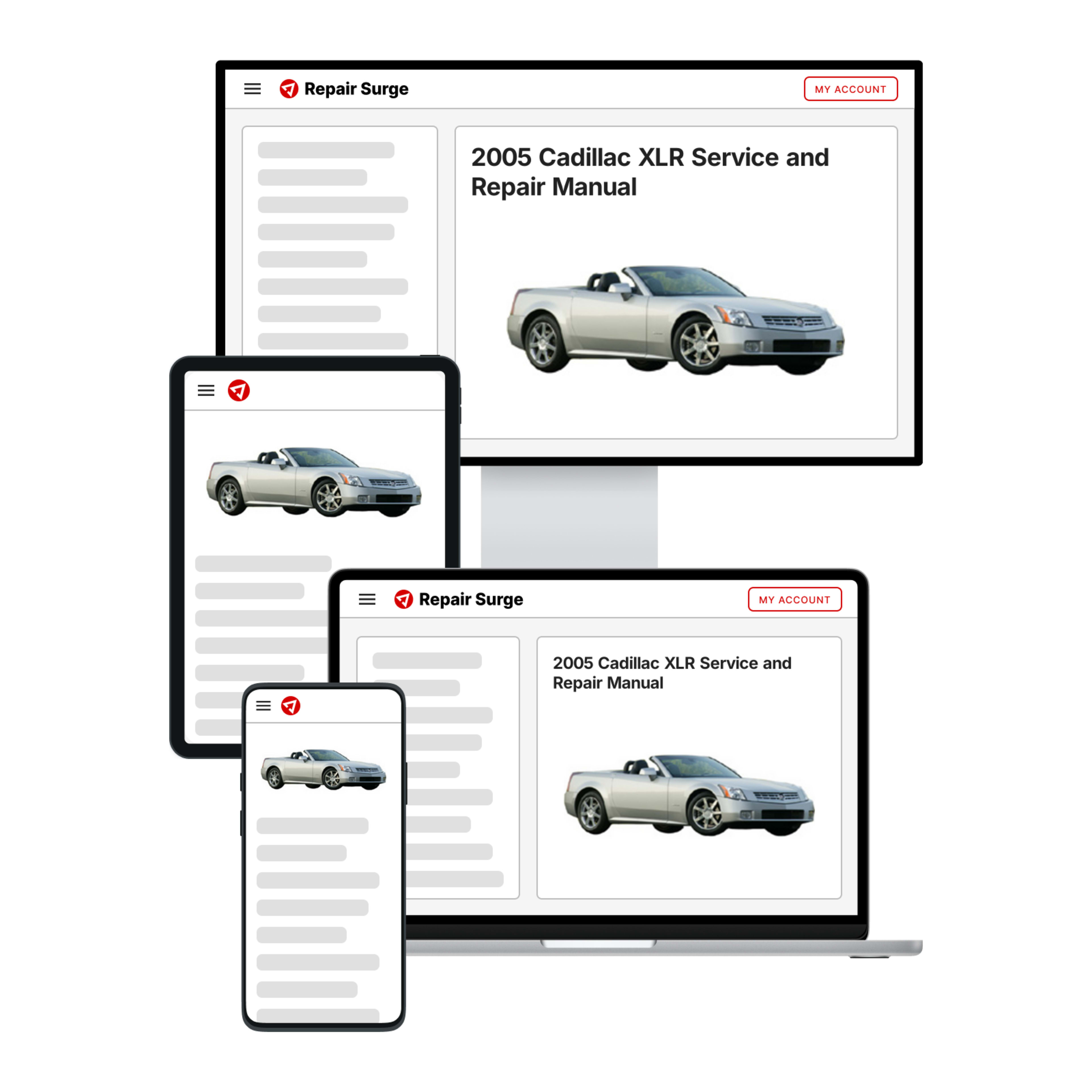2005 Cadillac XLR service and repair manual hero image