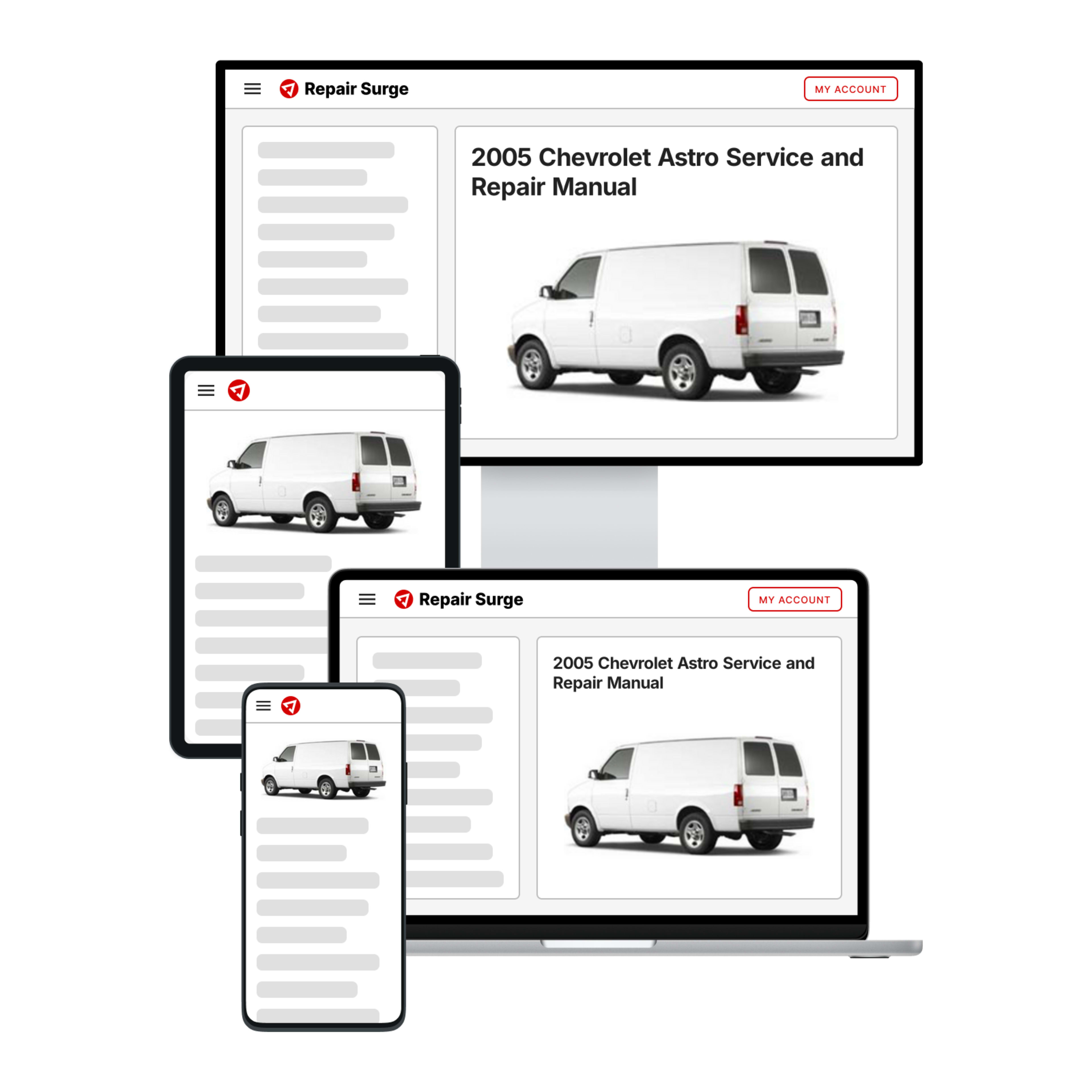 2005 Chevrolet Astro service and repair manual hero image