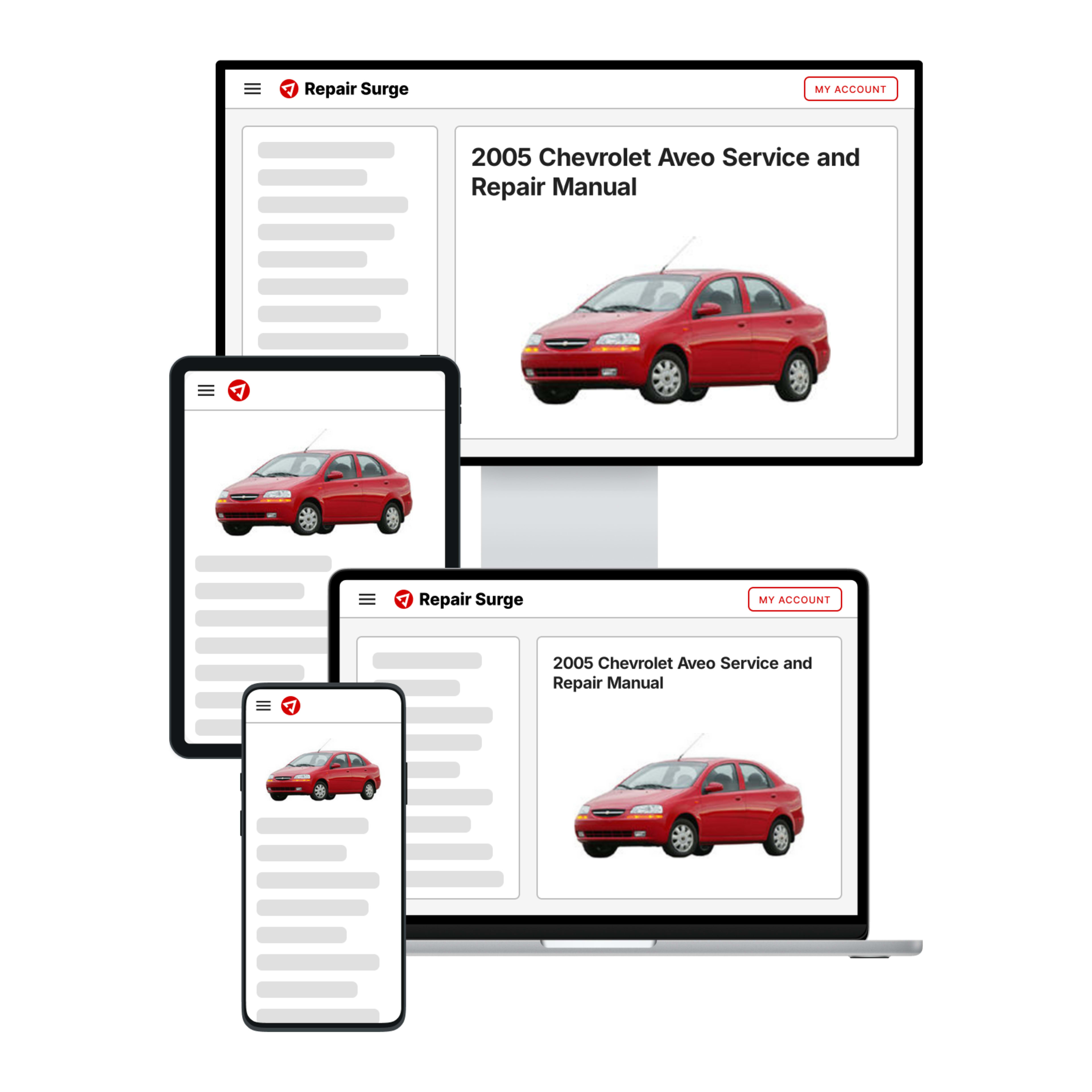 2005 Chevrolet Aveo service and repair manual hero image