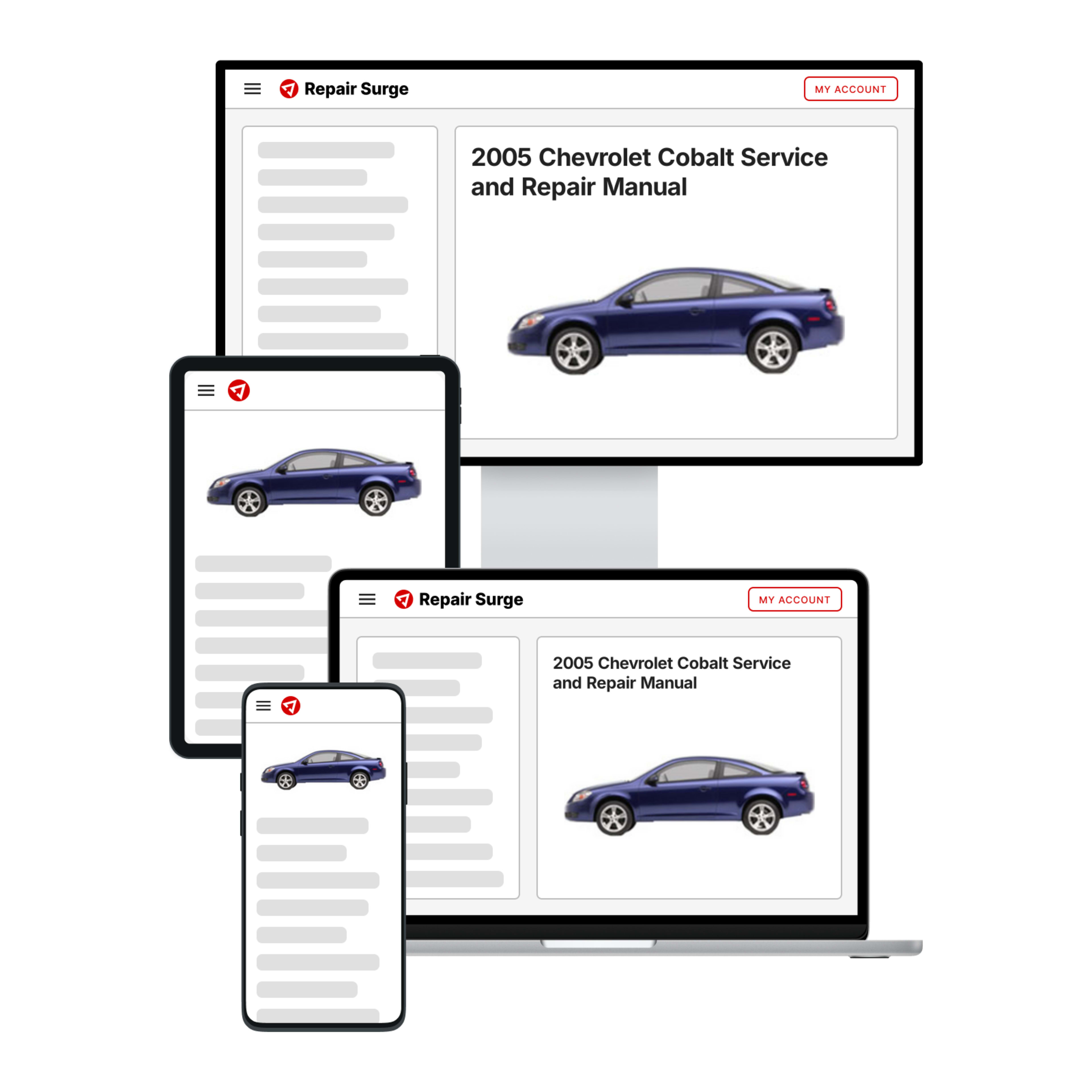 2005 Chevrolet Cobalt service and repair manual hero image