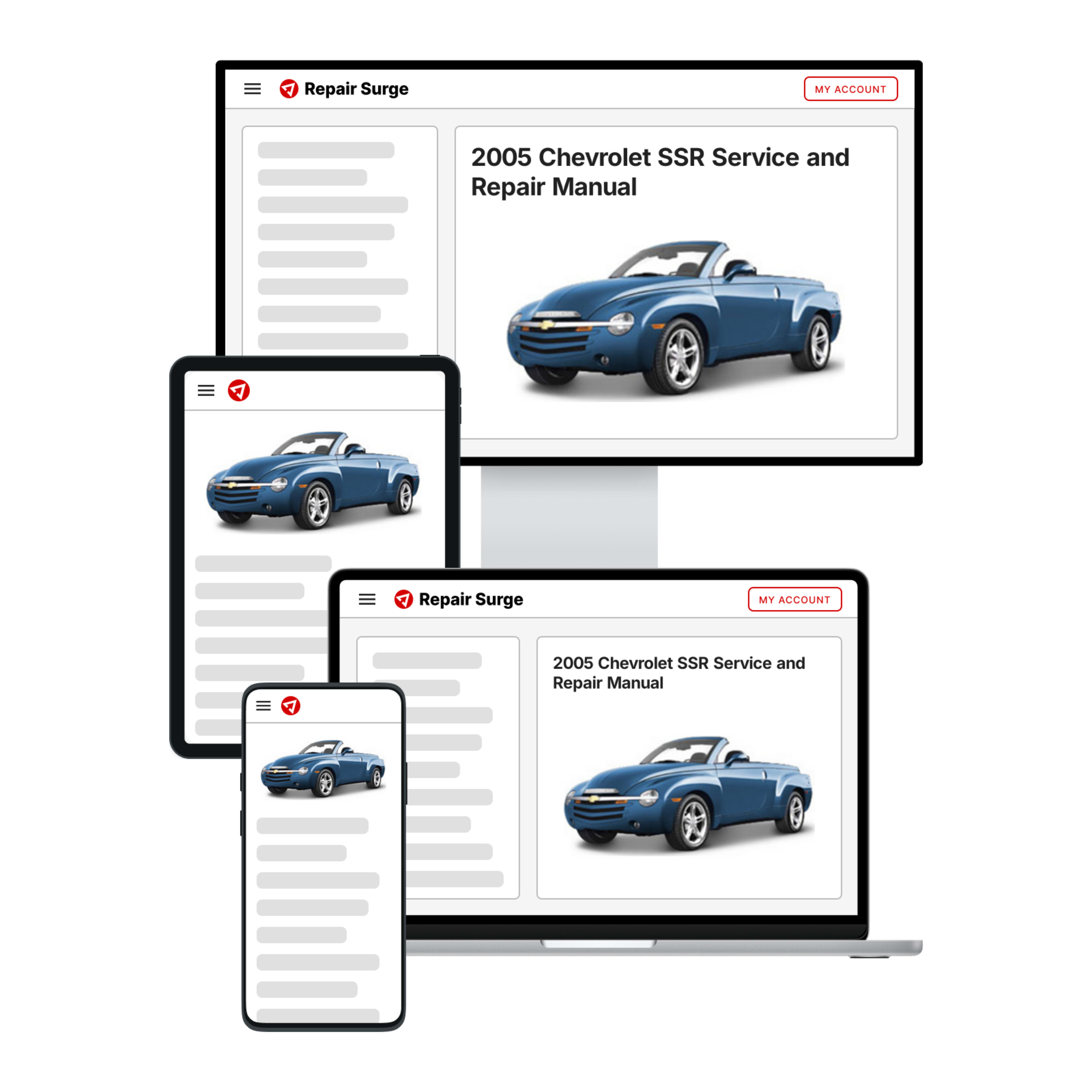 2005 Chevrolet SSR service and repair manual hero image