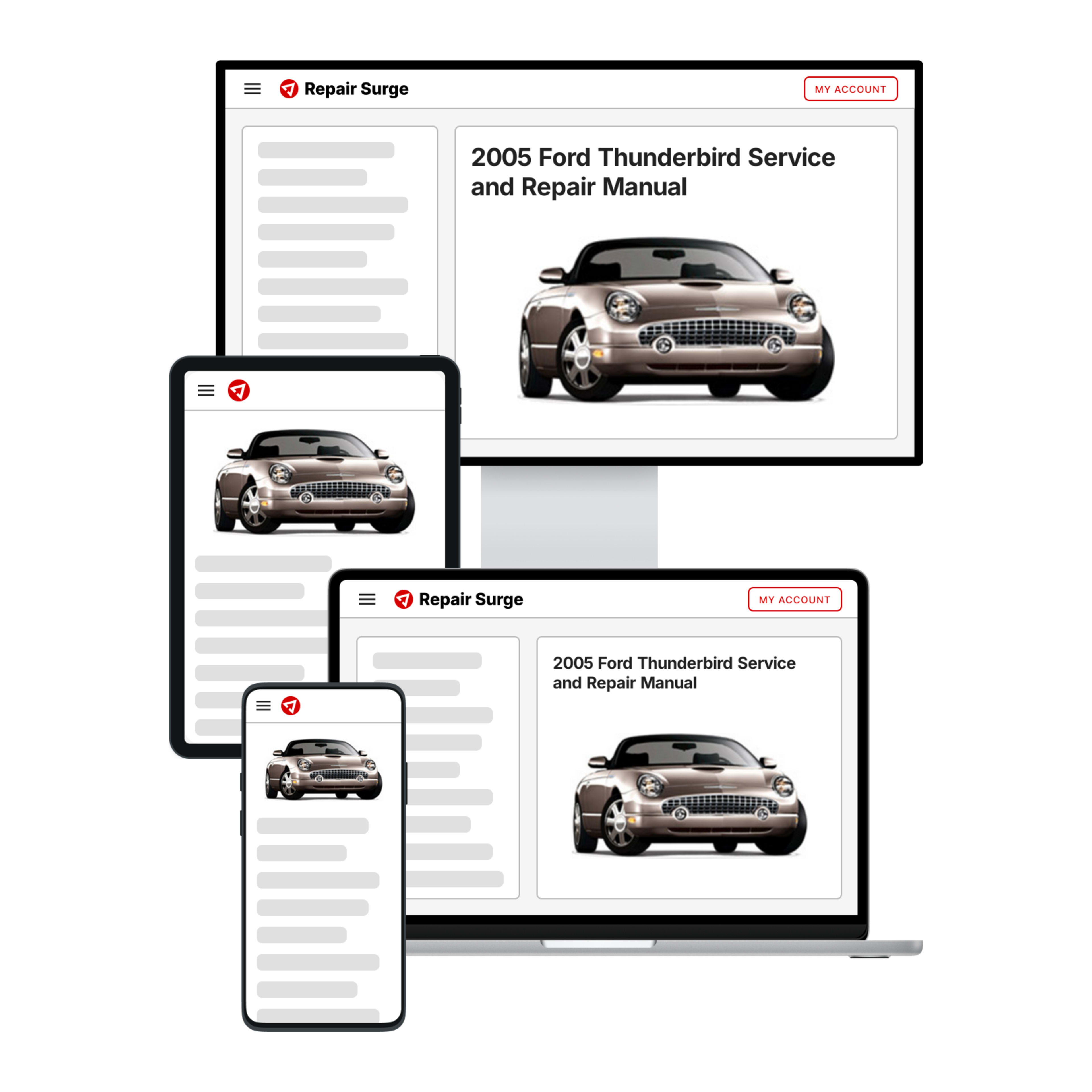 2005 Ford Thunderbird service and repair manual hero image