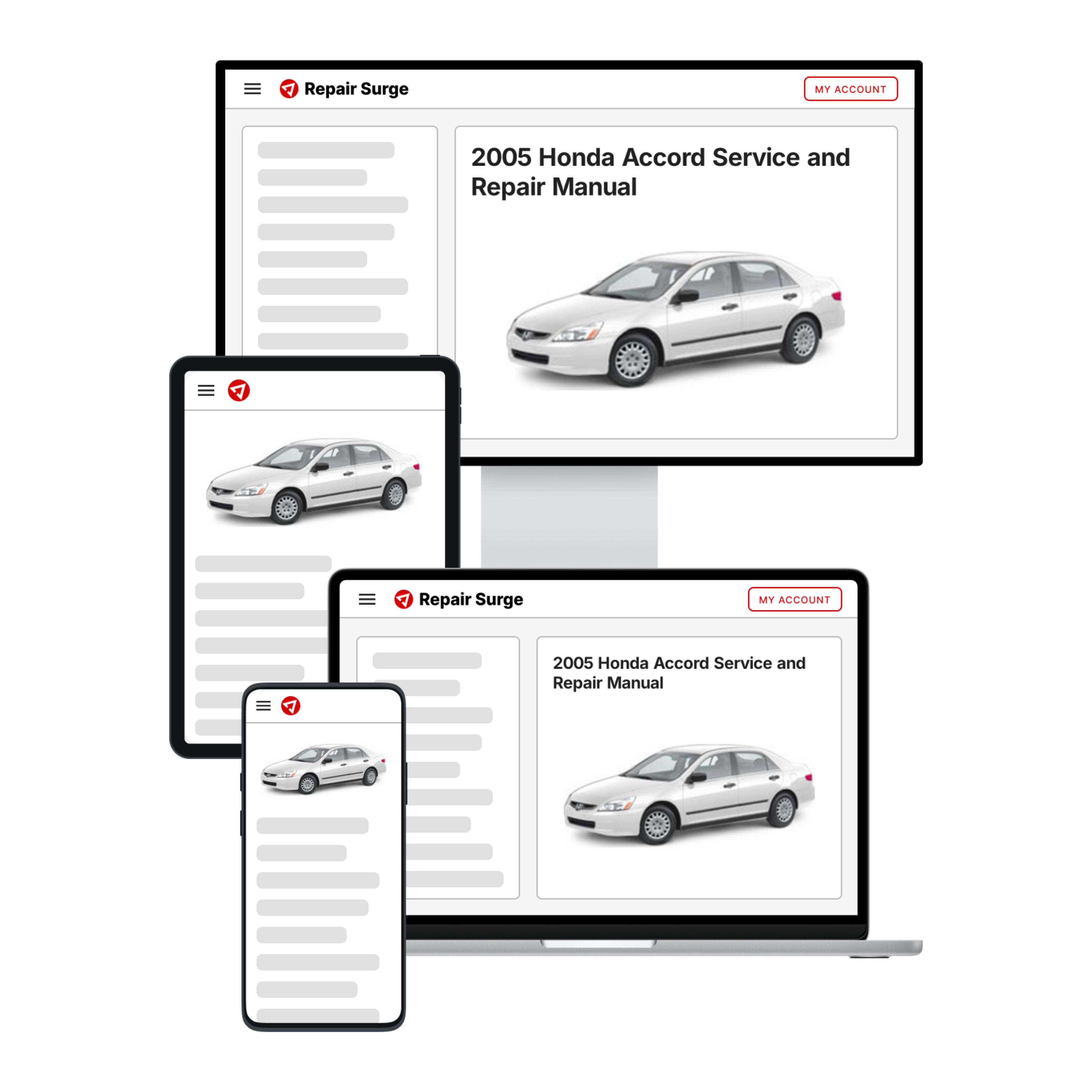 2005 Honda Accord service and repair manual hero image