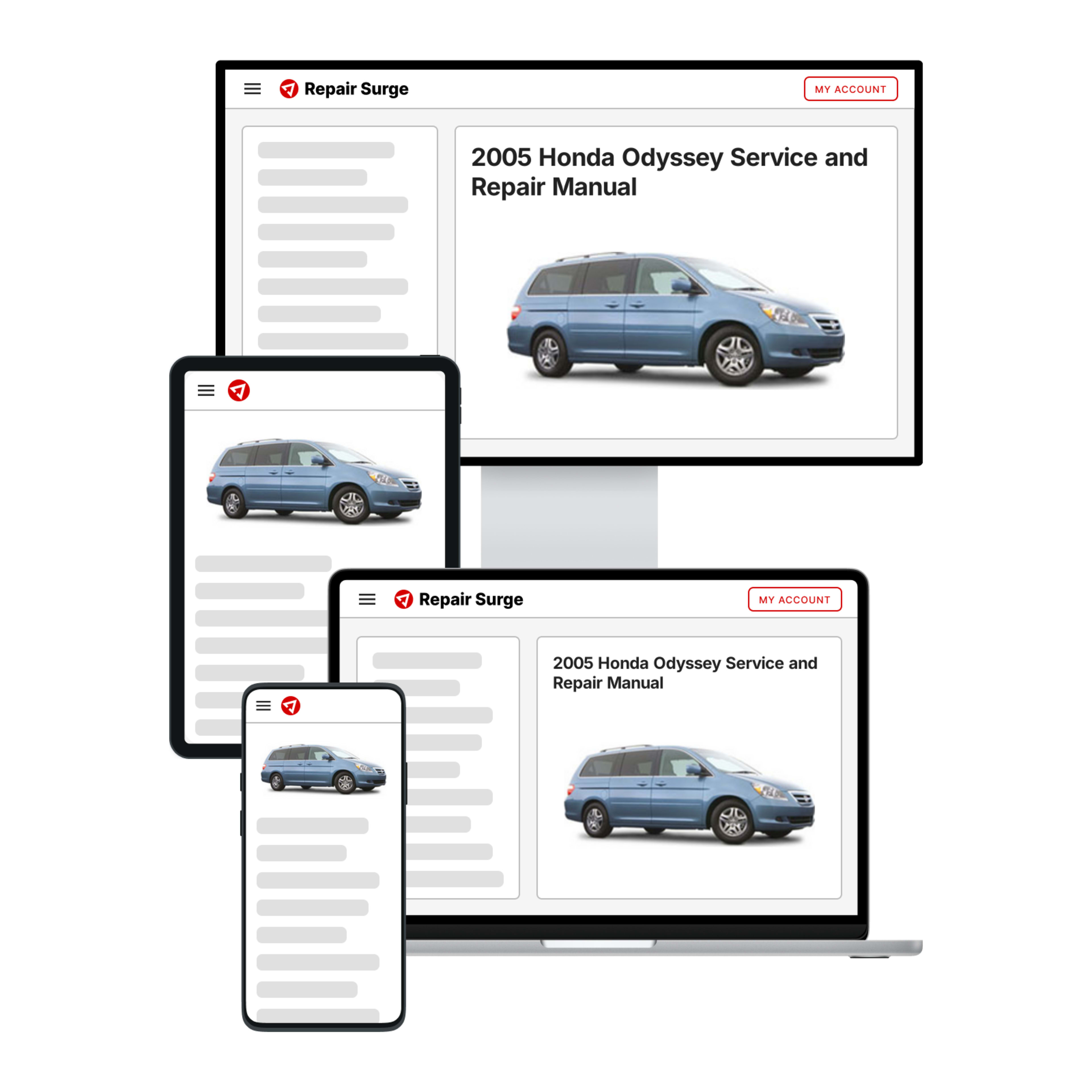 2005 Honda Odyssey service and repair manual hero image