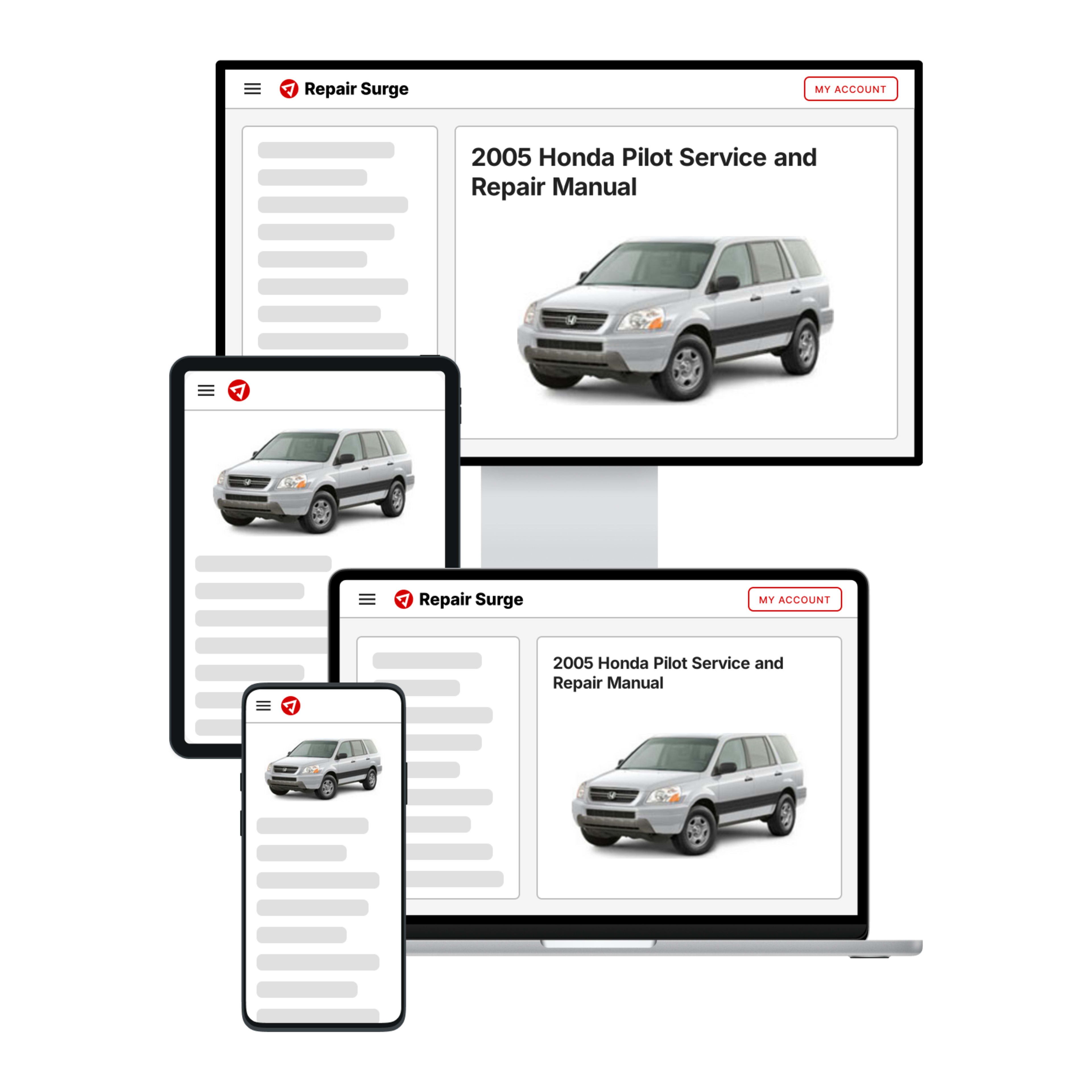 2005 Honda Pilot service and repair manual hero image