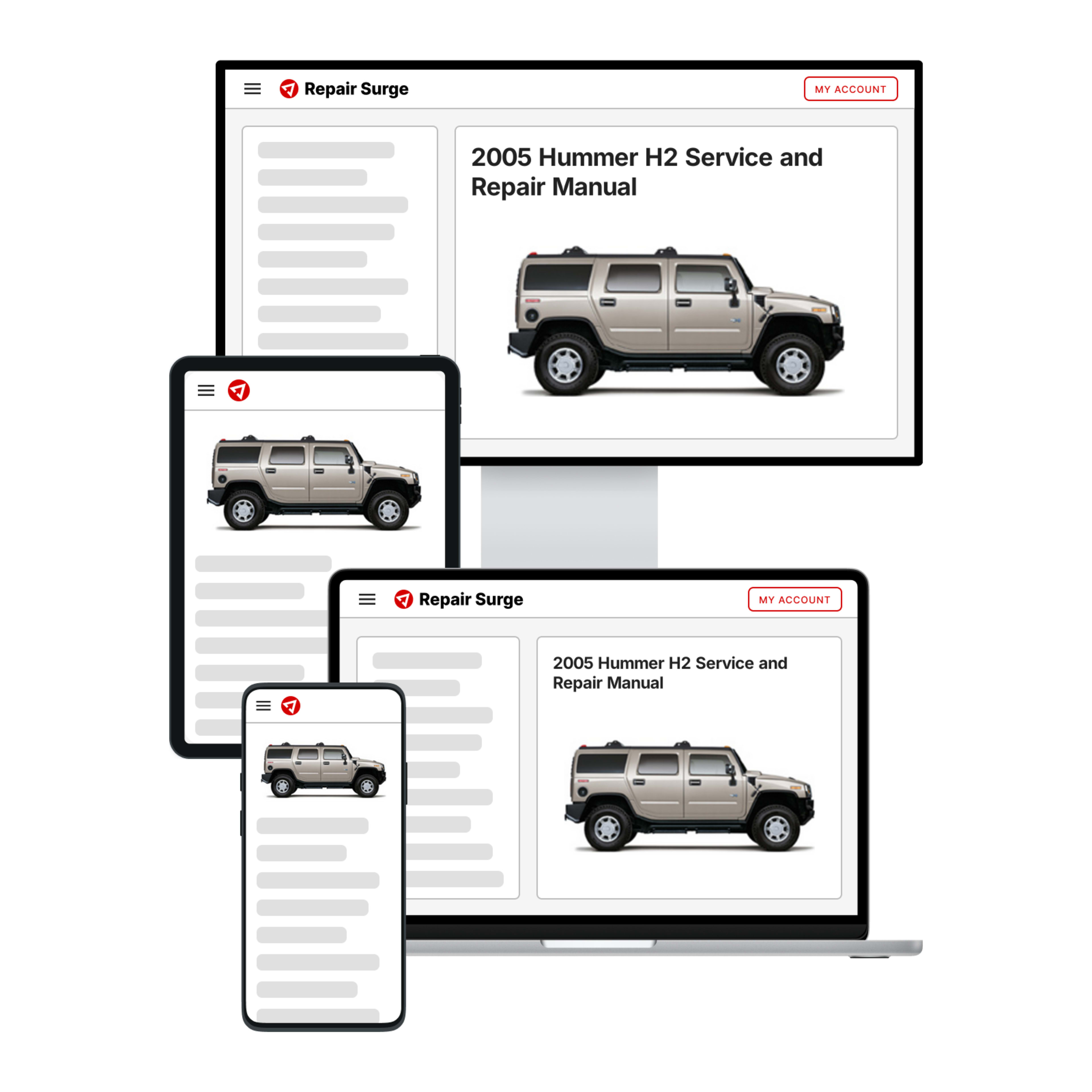 2005 Hummer H2 service and repair manual hero image