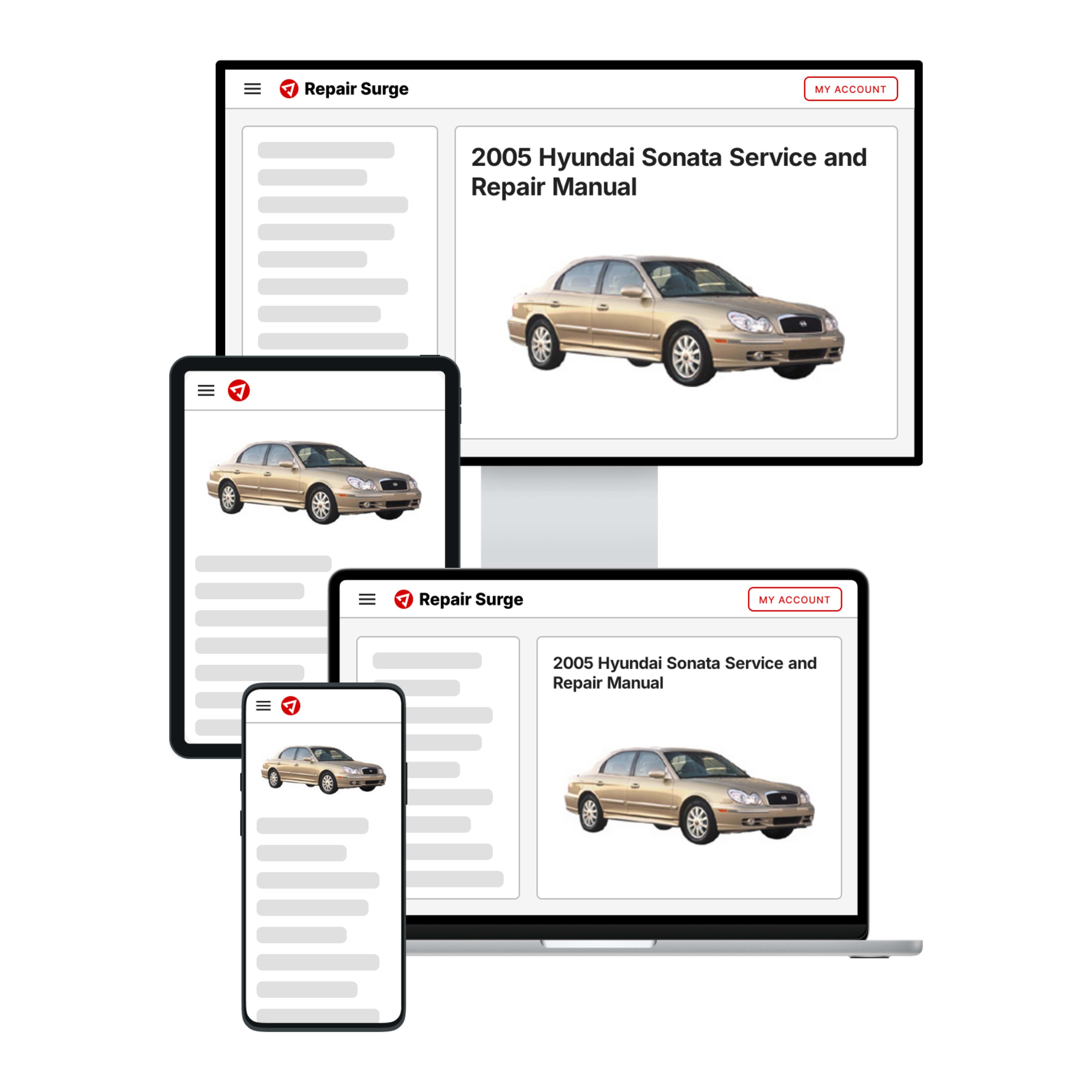 2005 Hyundai Sonata service and repair manual hero image
