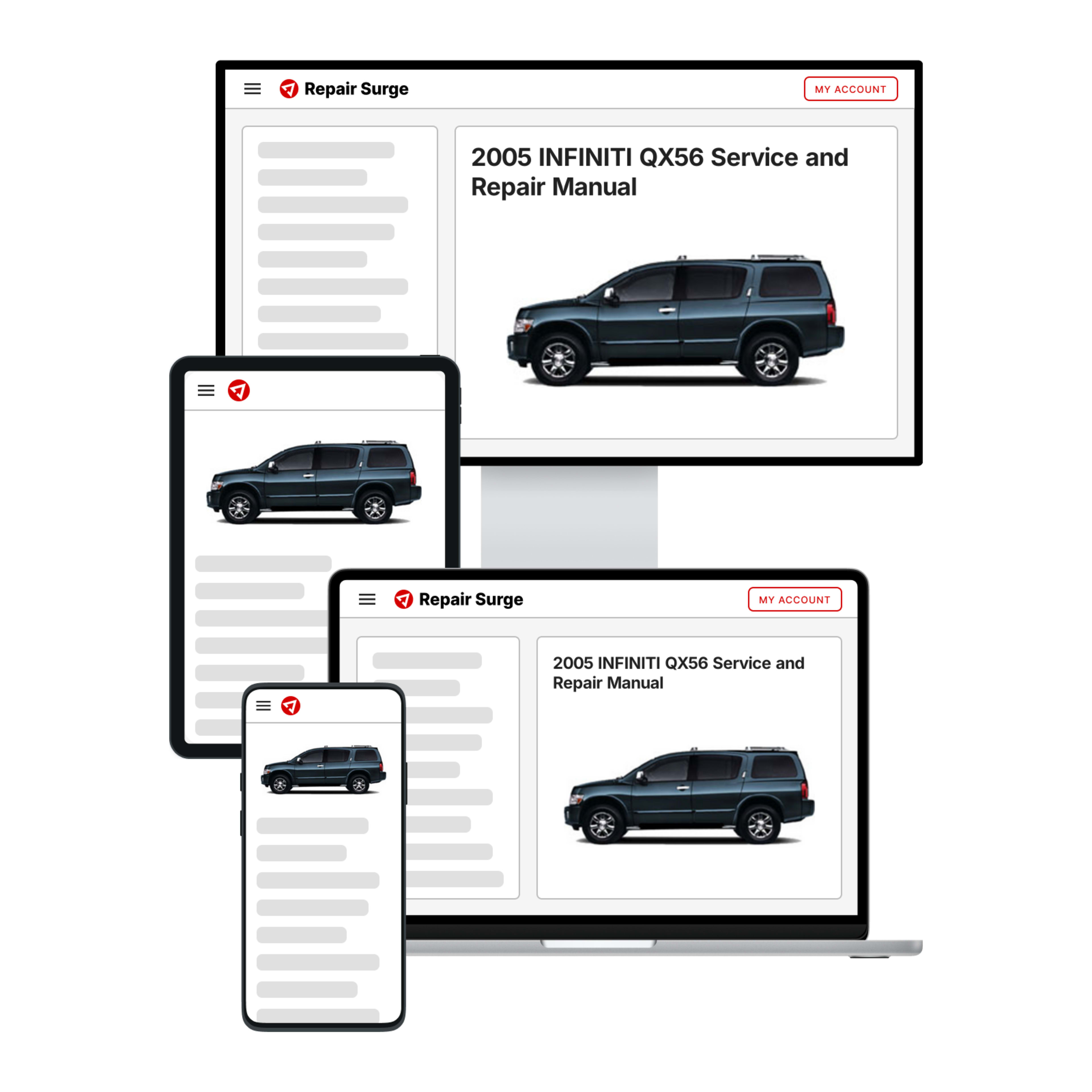 2005 INFINITI QX56 service and repair manual hero image