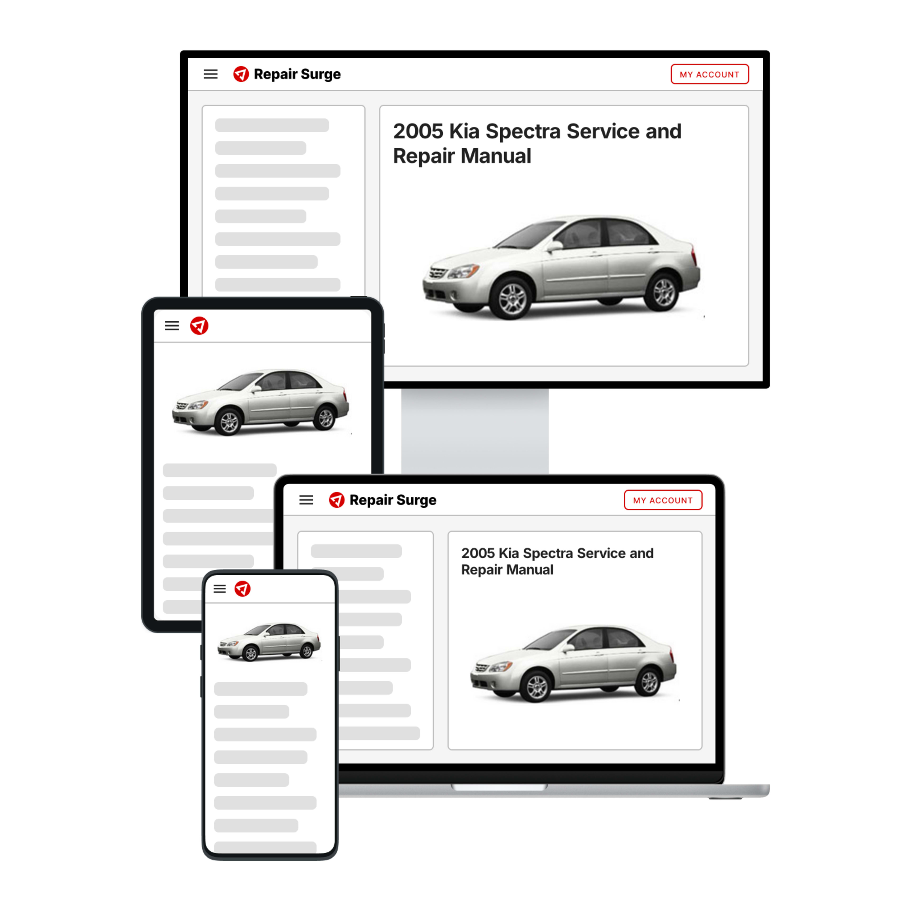 2005 Kia Spectra service and repair manual hero image
