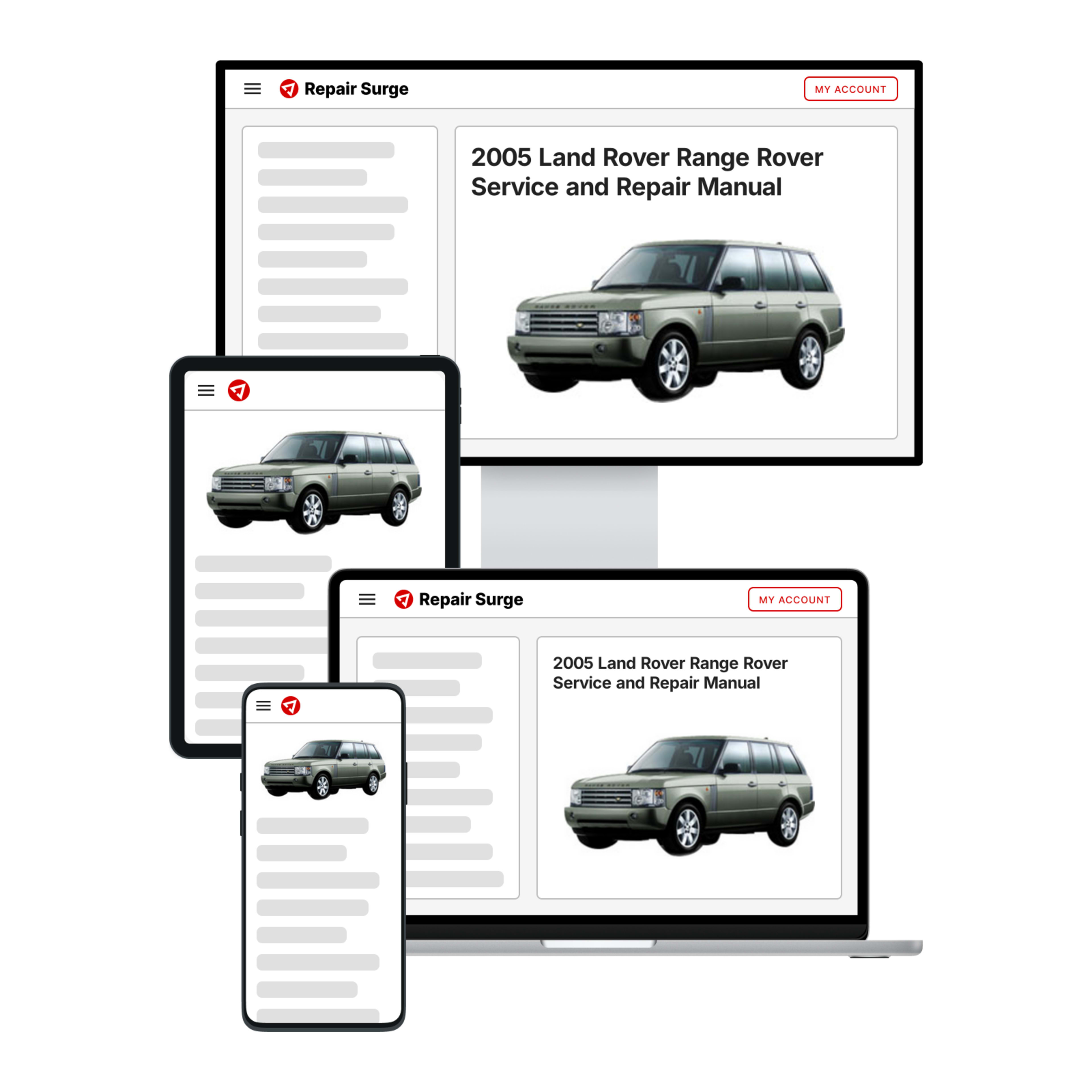 2005 Land Rover Range Rover service and repair manual hero image
