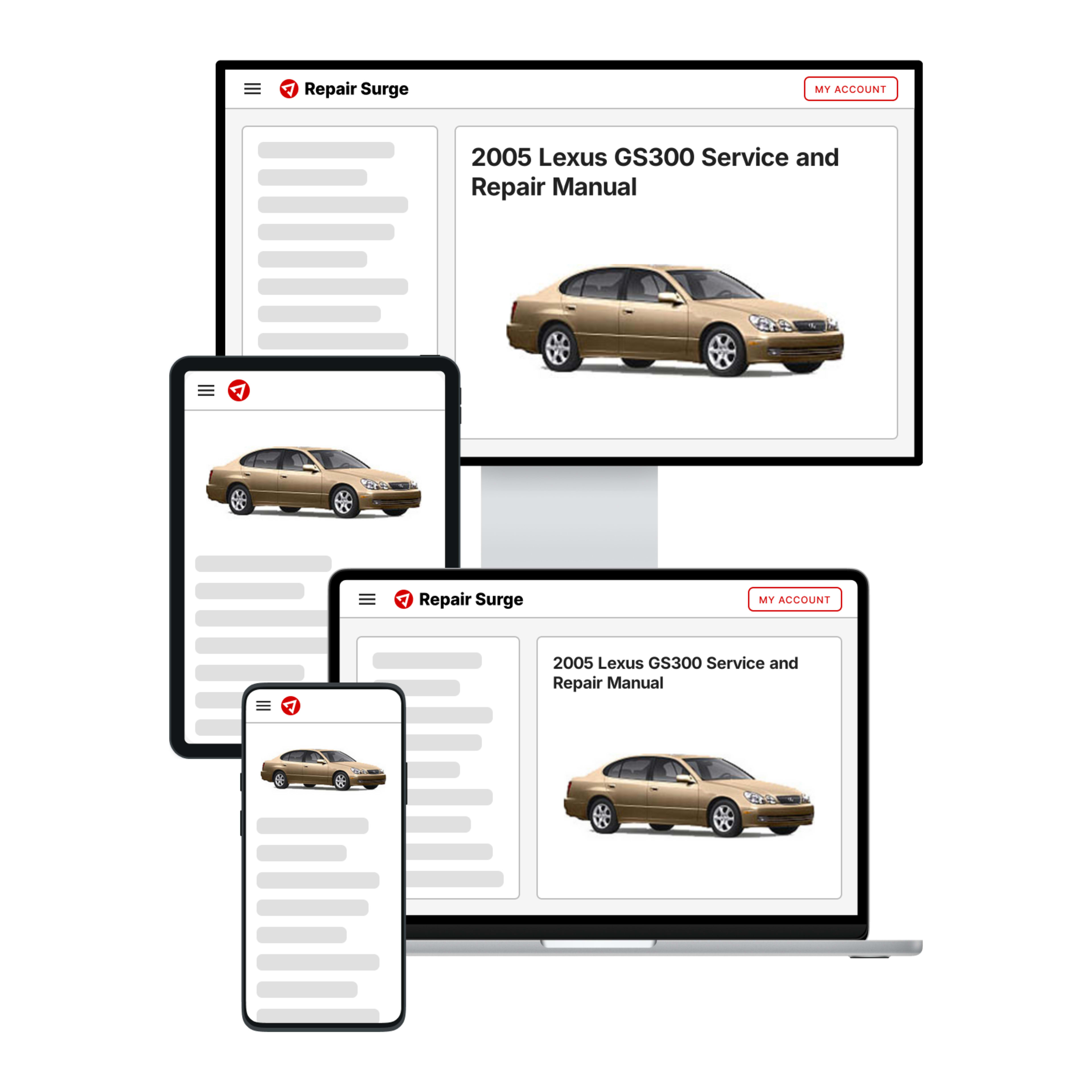 2005 Lexus GS300 service and repair manual hero image