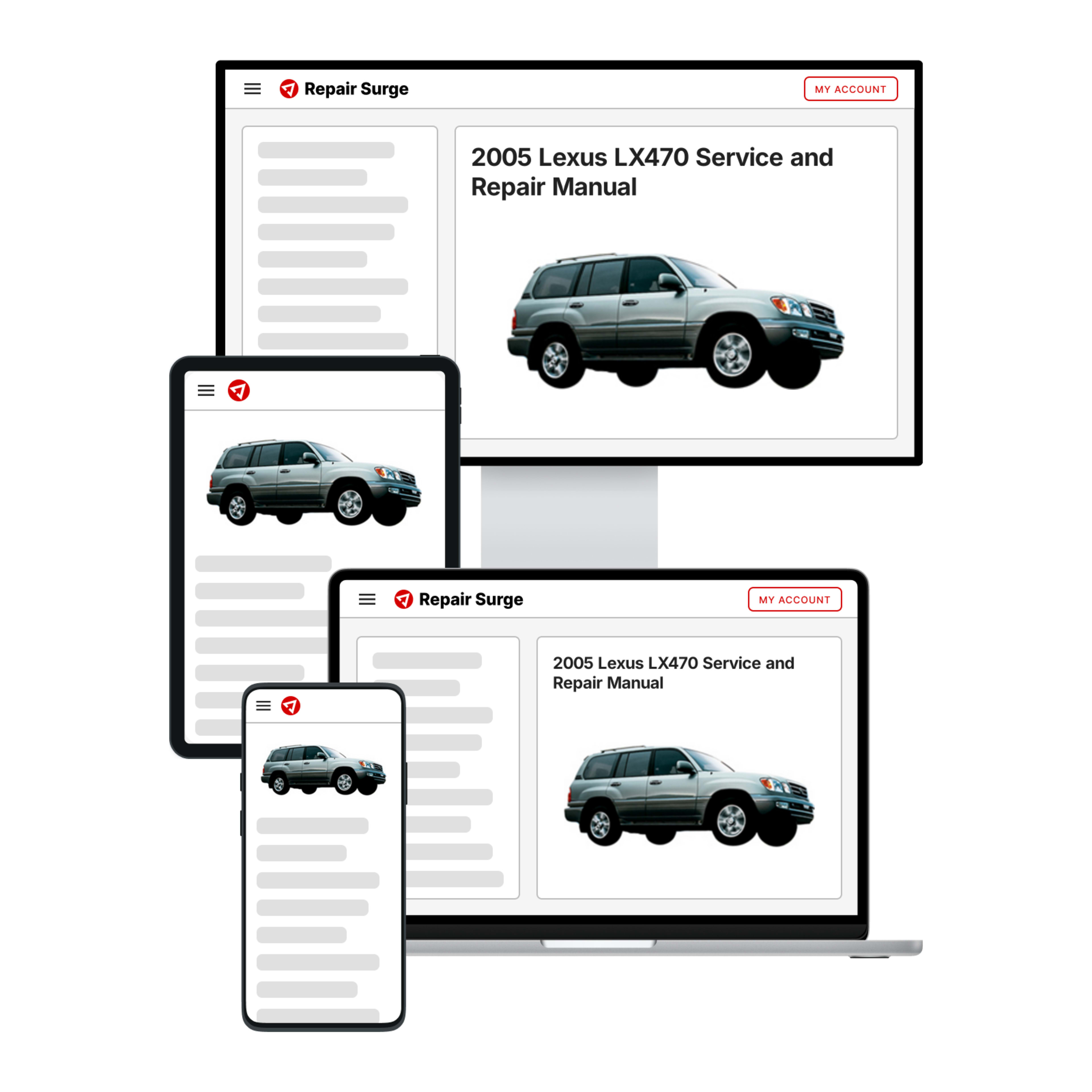 2005 Lexus LX470 service and repair manual hero image